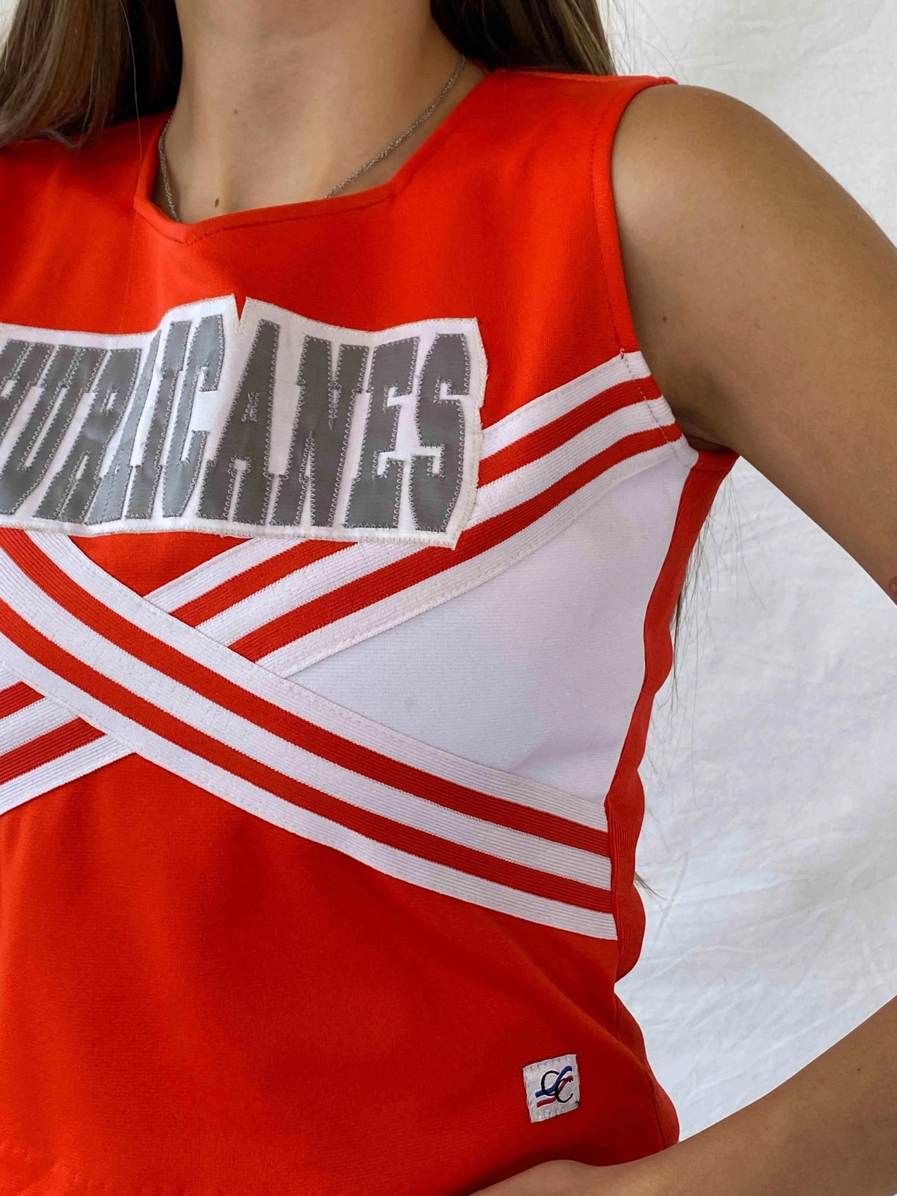 Y2K Orange Cheerleader Top - Balagan Vintage Sleeveless Top 00s, 90s, Deals, Mira