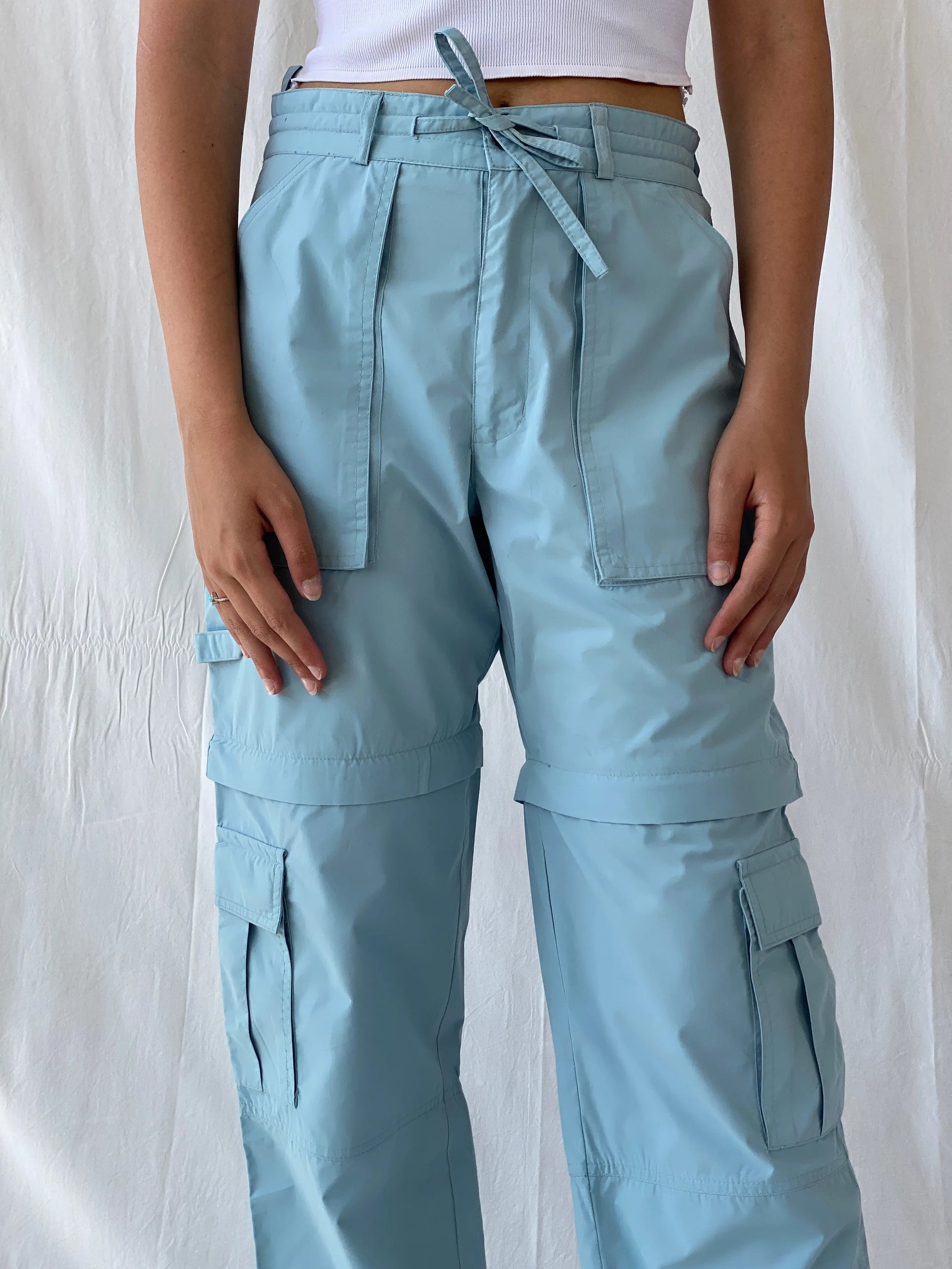 Y2K Outdoor Time Blue Utility Style Cargo Women’s Pants - 38EUR - Balagan Vintage Pants 00s, cargo, Celine, vintage jeans, women jeans