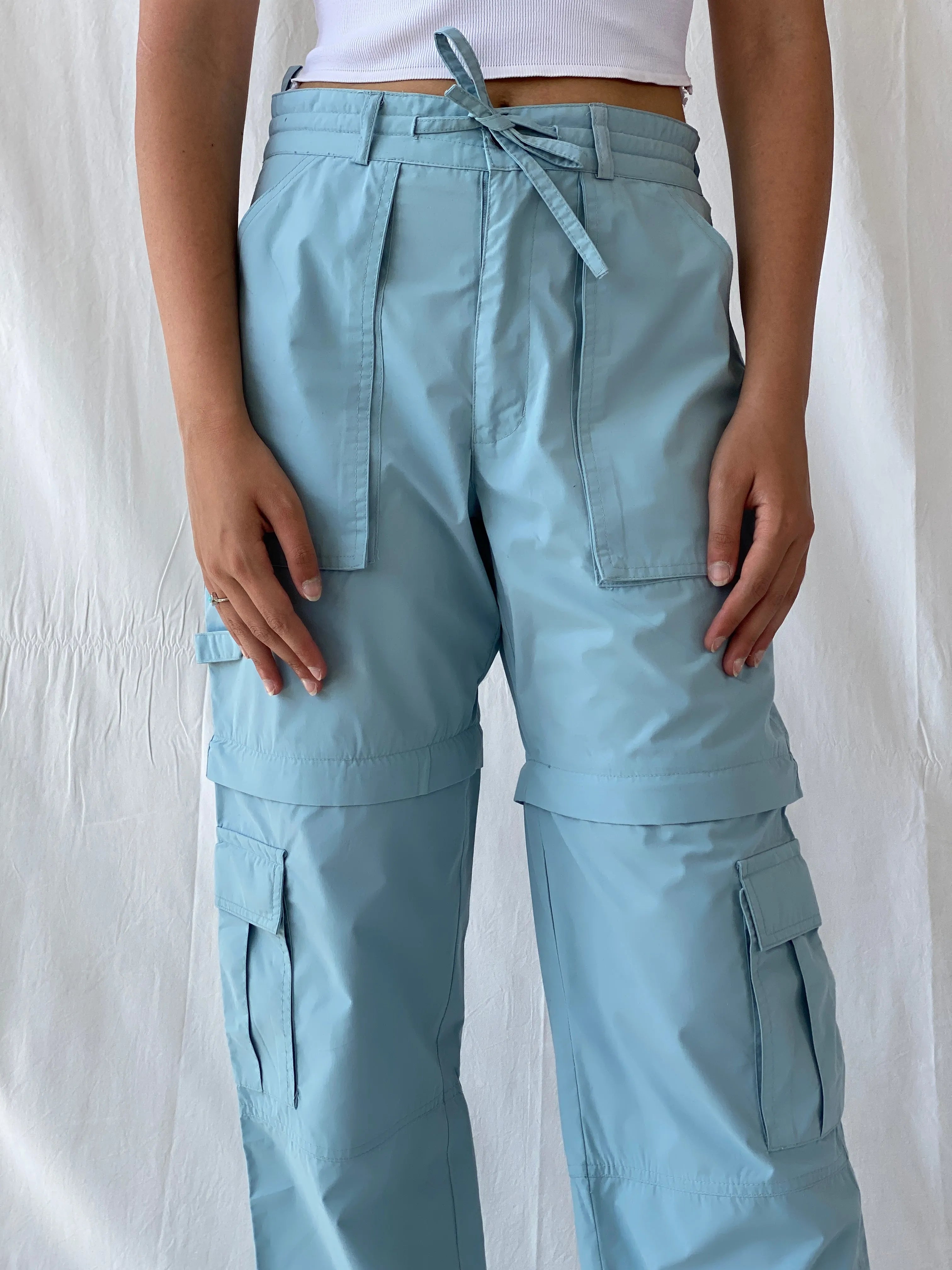 Y2K Outdoor Time Blue Utility Style Cargo Women’s Pants - 38EUR - Balagan Vintage Pants 00s, cargo, Celine, vintage jeans, women jeans