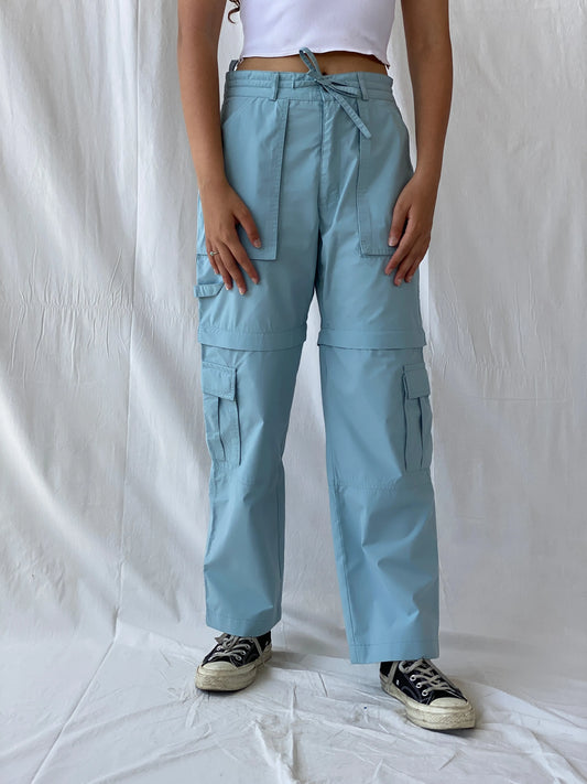 Y2K Outdoor Time Blue Utility Style Cargo Women’s Pants - 38EUR - Balagan Vintage Pants 00s, cargo, Celine, vintage jeans, women jeans