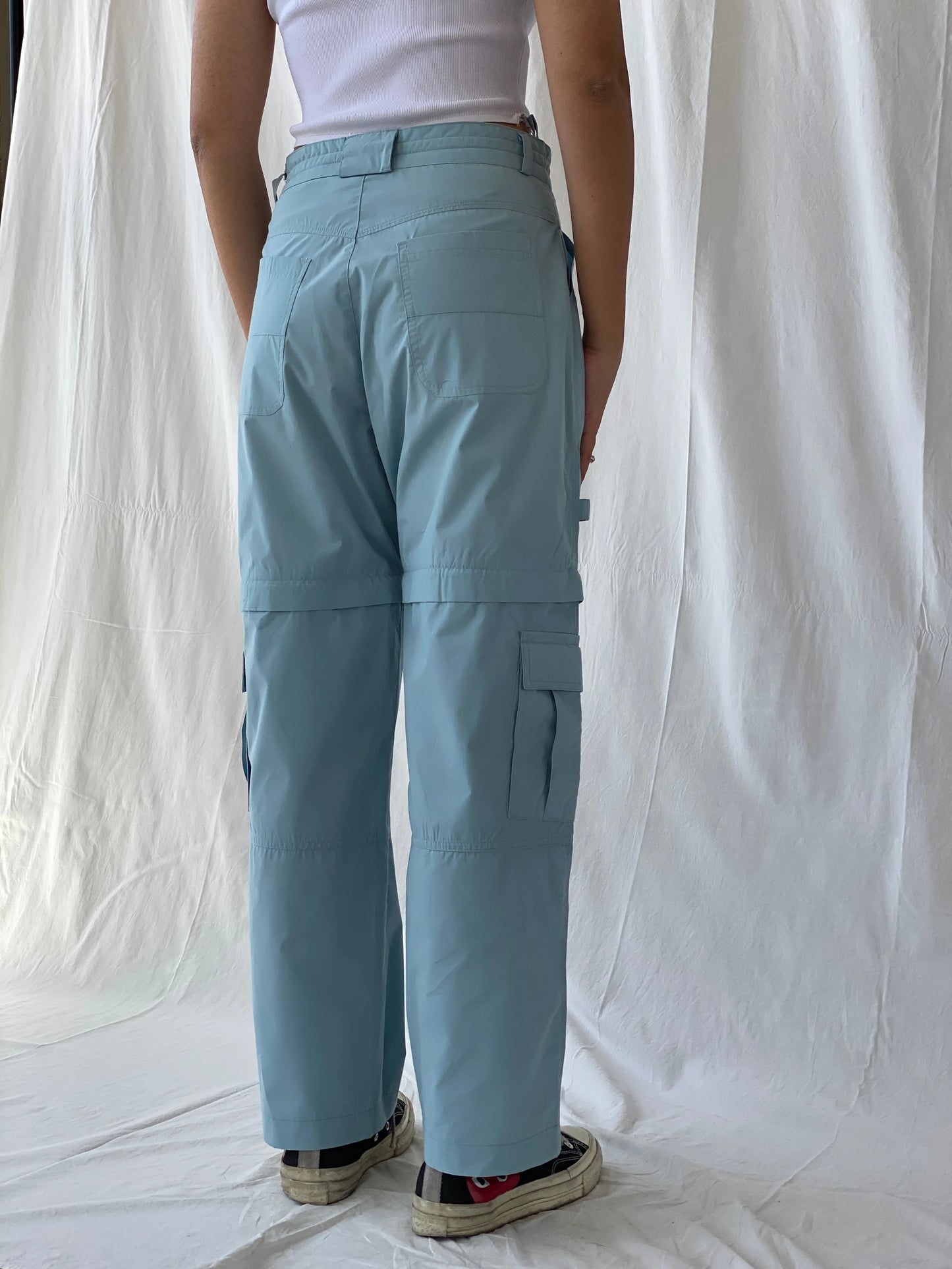 Y2K Outdoor Time Blue Utility Style Cargo Women’s Pants - 38EUR - Balagan Vintage Pants 00s, cargo, Celine, vintage jeans, women jeans