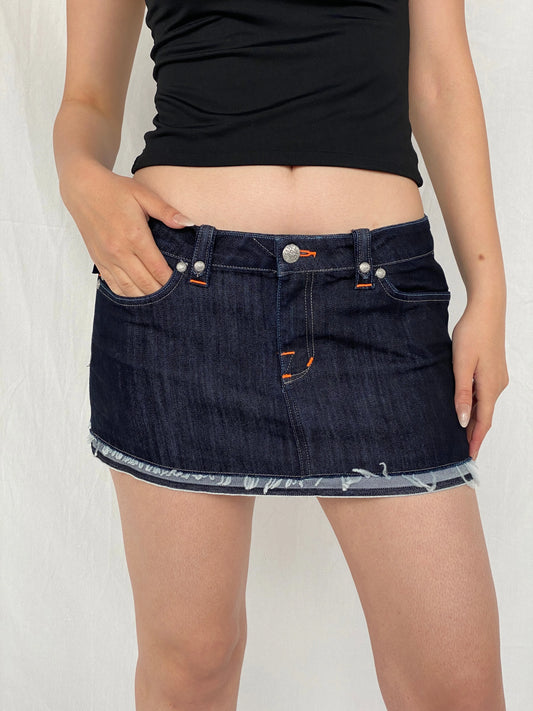 Y2K Rock & Republic Mini Denim Skirt - 44EUR - Balagan Vintage Denim Skirt 00s, Alia, Ayah, consignment, denim, mini denim skirt, mini skirt, winter