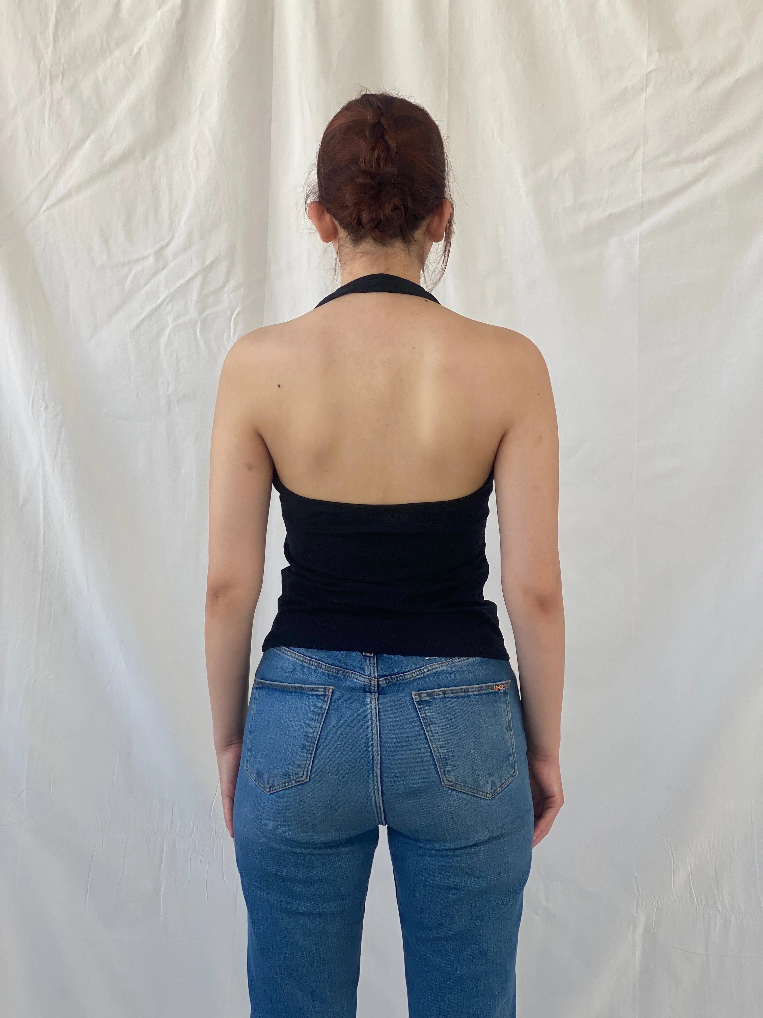 Y2K Stefanel Black Halter Top - M - Balagan Vintage Halter Top 00s, Ayah, halter top, women top