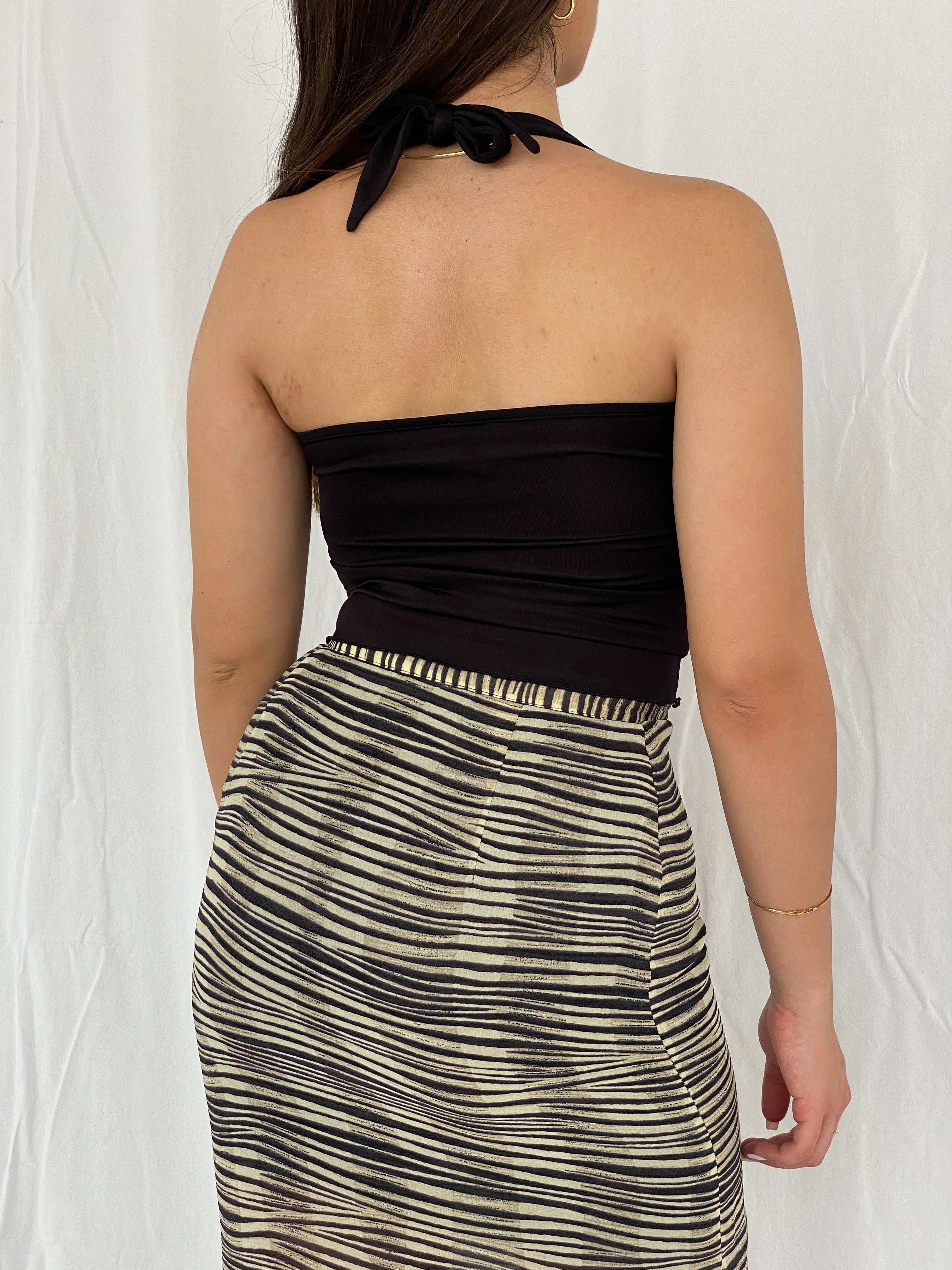 Y2K Style by Orsay Black Halter Top - Size XS - Balagan Vintage Halter Top 90s, halter top, Rama, women top