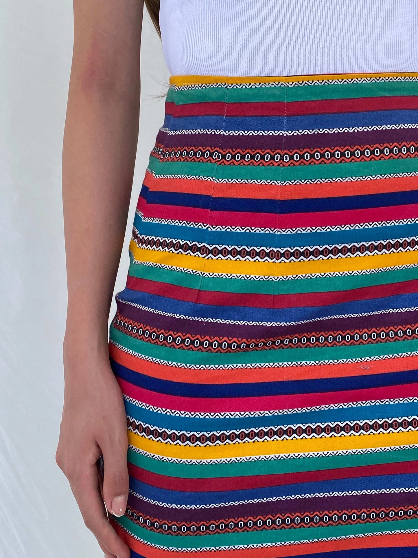 Y2k The Limited Colorful Striped Mini Pencil Skirt - S - Balagan Vintage Mini Skirt 00s, 90s, Deals, mini skirt, Mira, striped