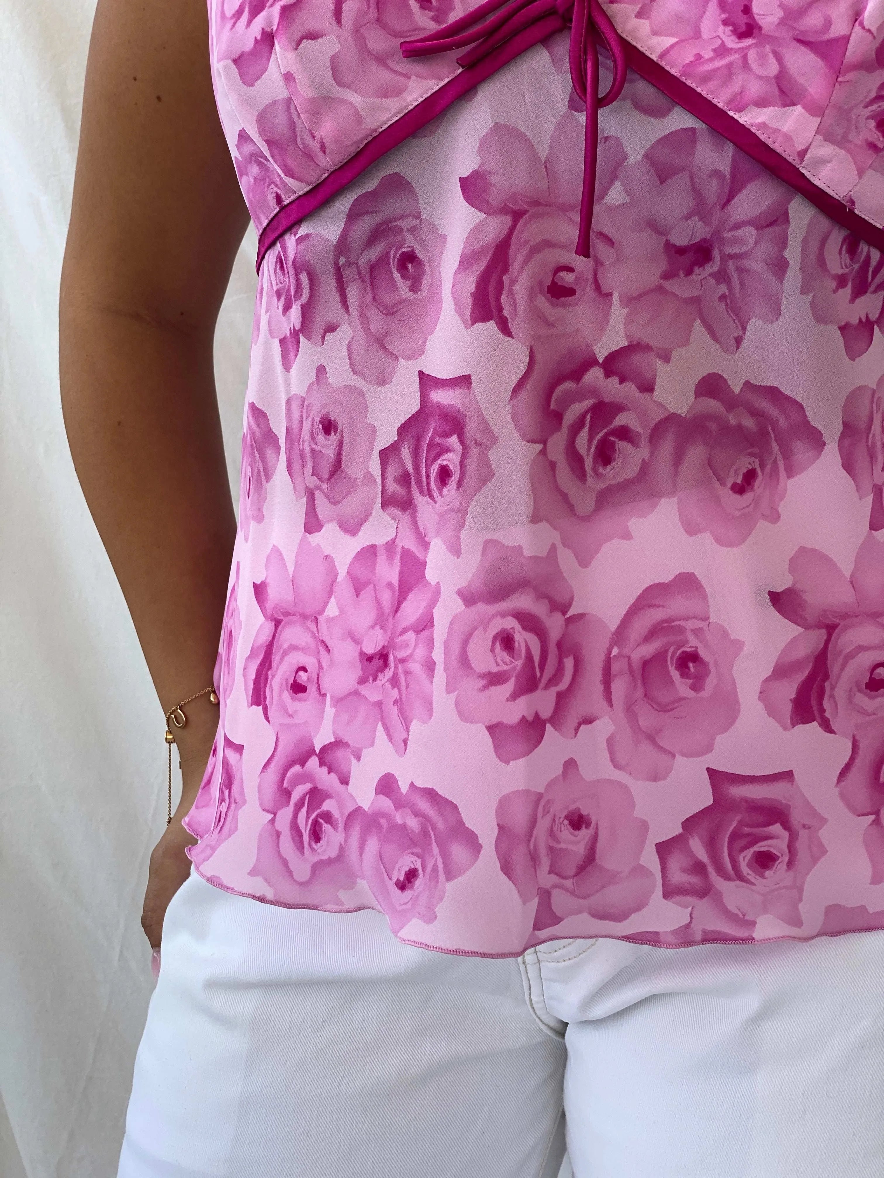 Y2K Twilight Secrets Coquette Floral Cami Top - XL - Balagan Vintage Cami 00s, Cami, Dina, floral, sleeveless top