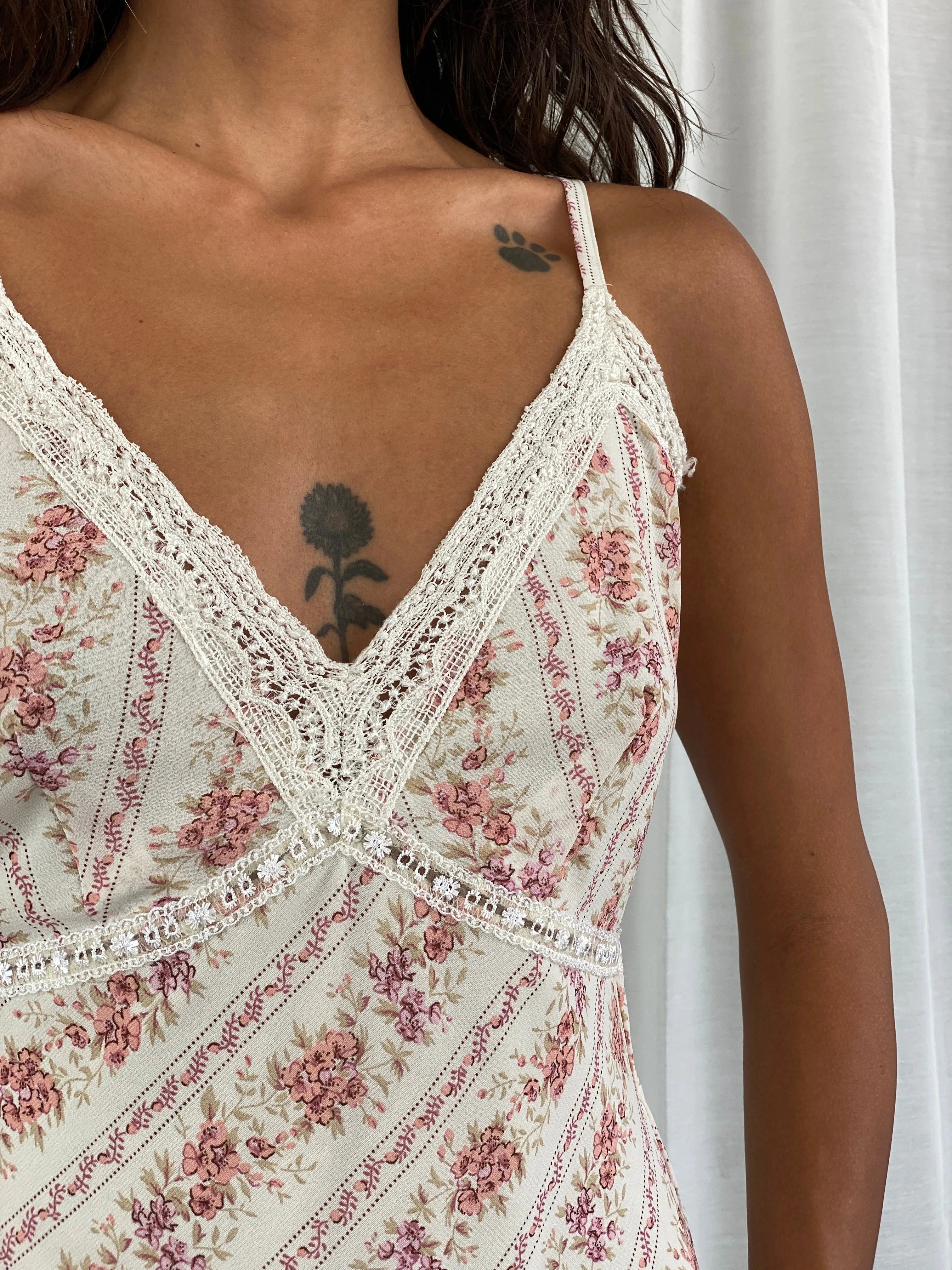 Y2K Vero Moda Midi Floral Women’s Romantic Summer Dress - S - Balagan Vintage Midi Dress 00s, floral, floral dress, midi dress, summer, Tojan