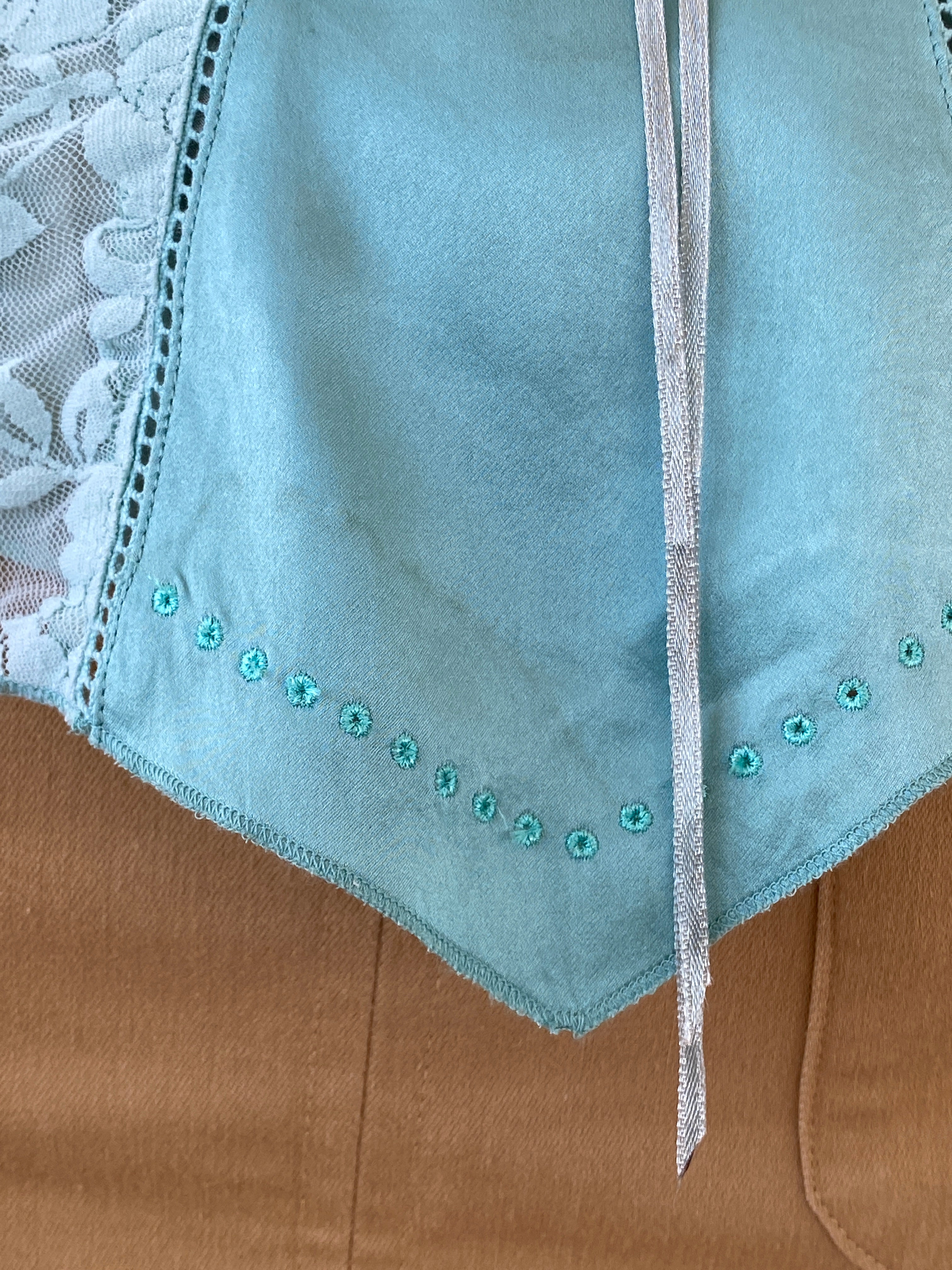Y2K Whistles London Silk Lace Camisole Top Blue Cami - S - Balagan Vintage Sleeveless Top 00s, Ayah, Cami, consignment, NEW IN, Rand, summer, women top