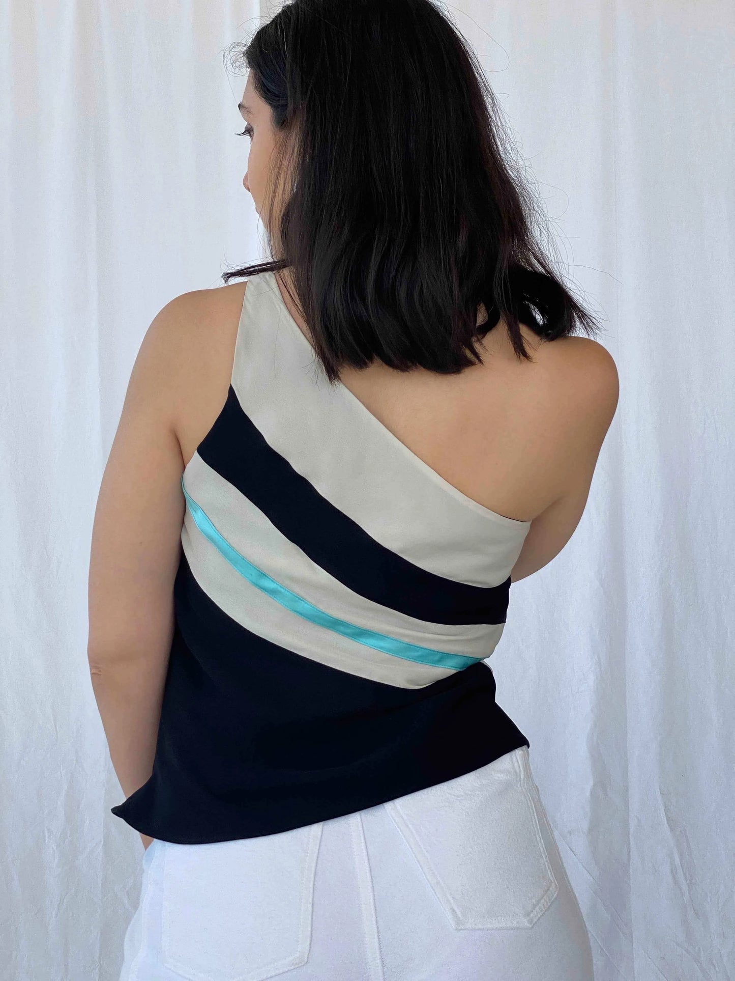 Emporio Armani One Shoulder Top - Balagan Vintage One Shoulder Top 90s, armani, Batoul, Deals