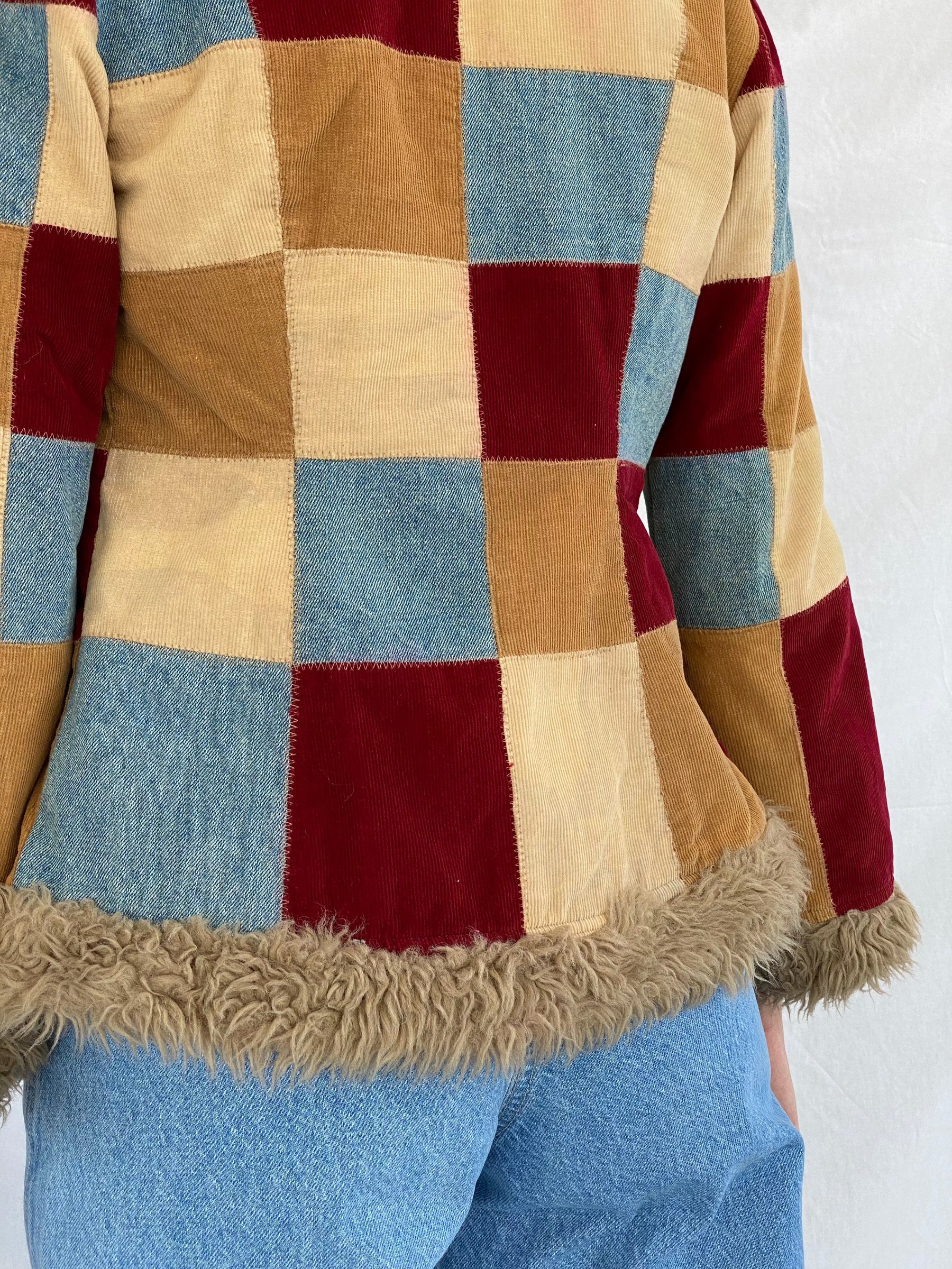 Vintage 90s/Y2K DOLLHOUSE Corduroy Patchwork Jacket - Balagan Vintage