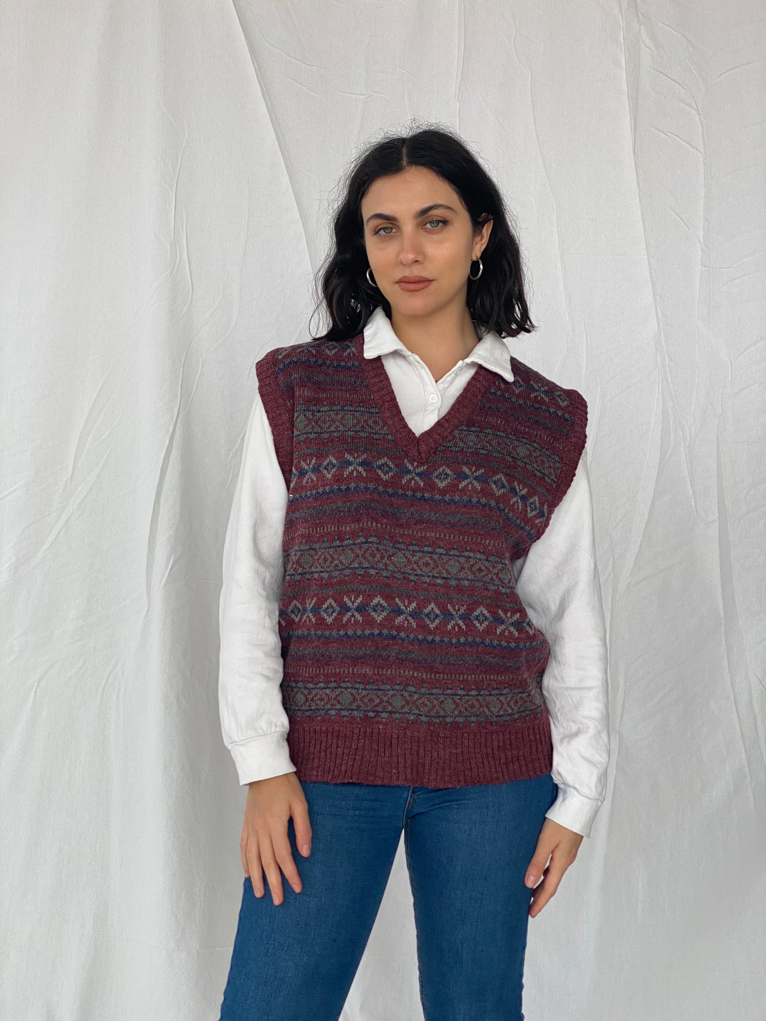 Vintage Van Heusen Sweater Vest - Balagan Vintage Vest 90s, knit, knitted, vest, vintage