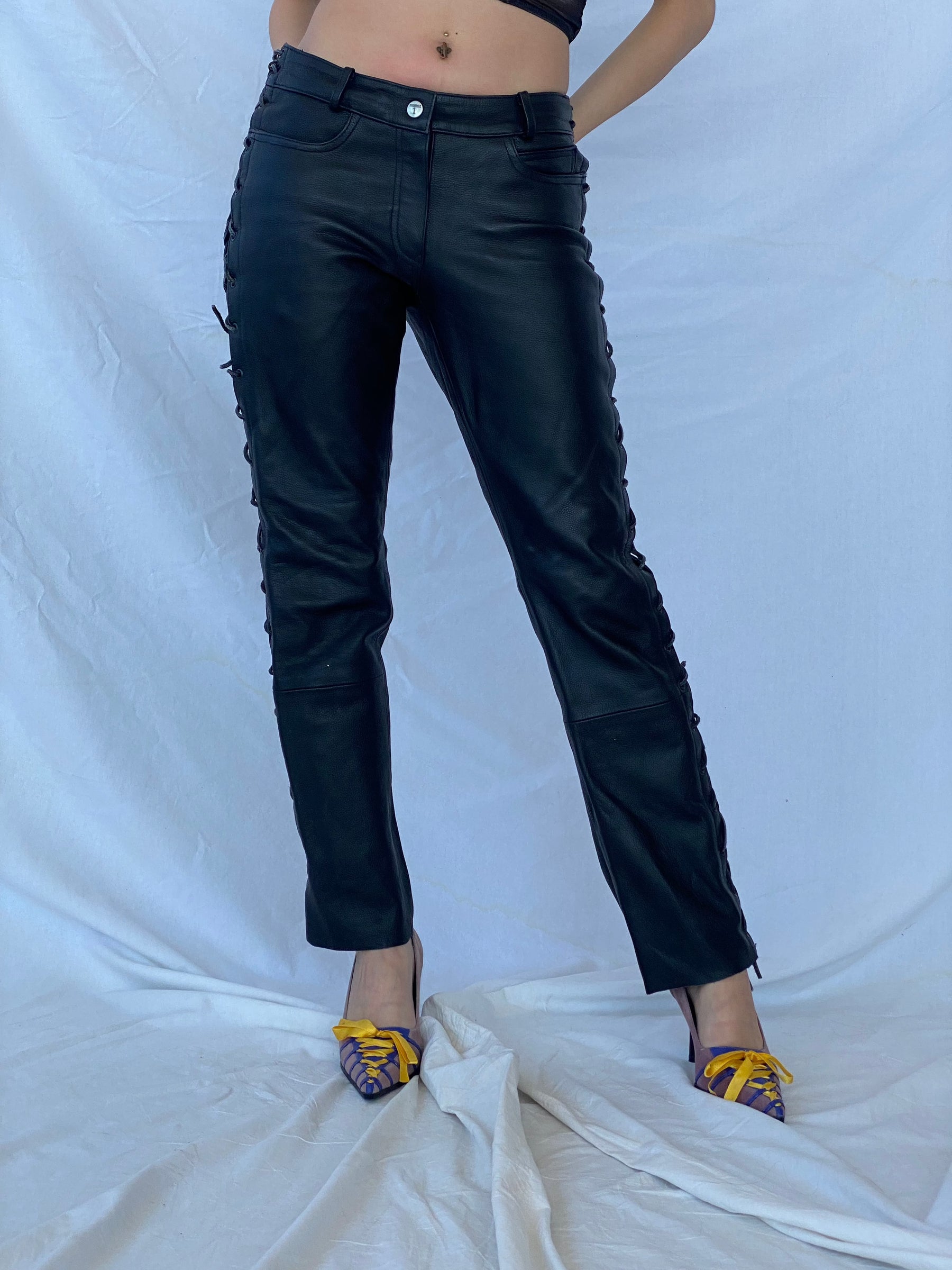HIGHWAY1 Bikers Genuine Leather Pants - Balagan Vintage