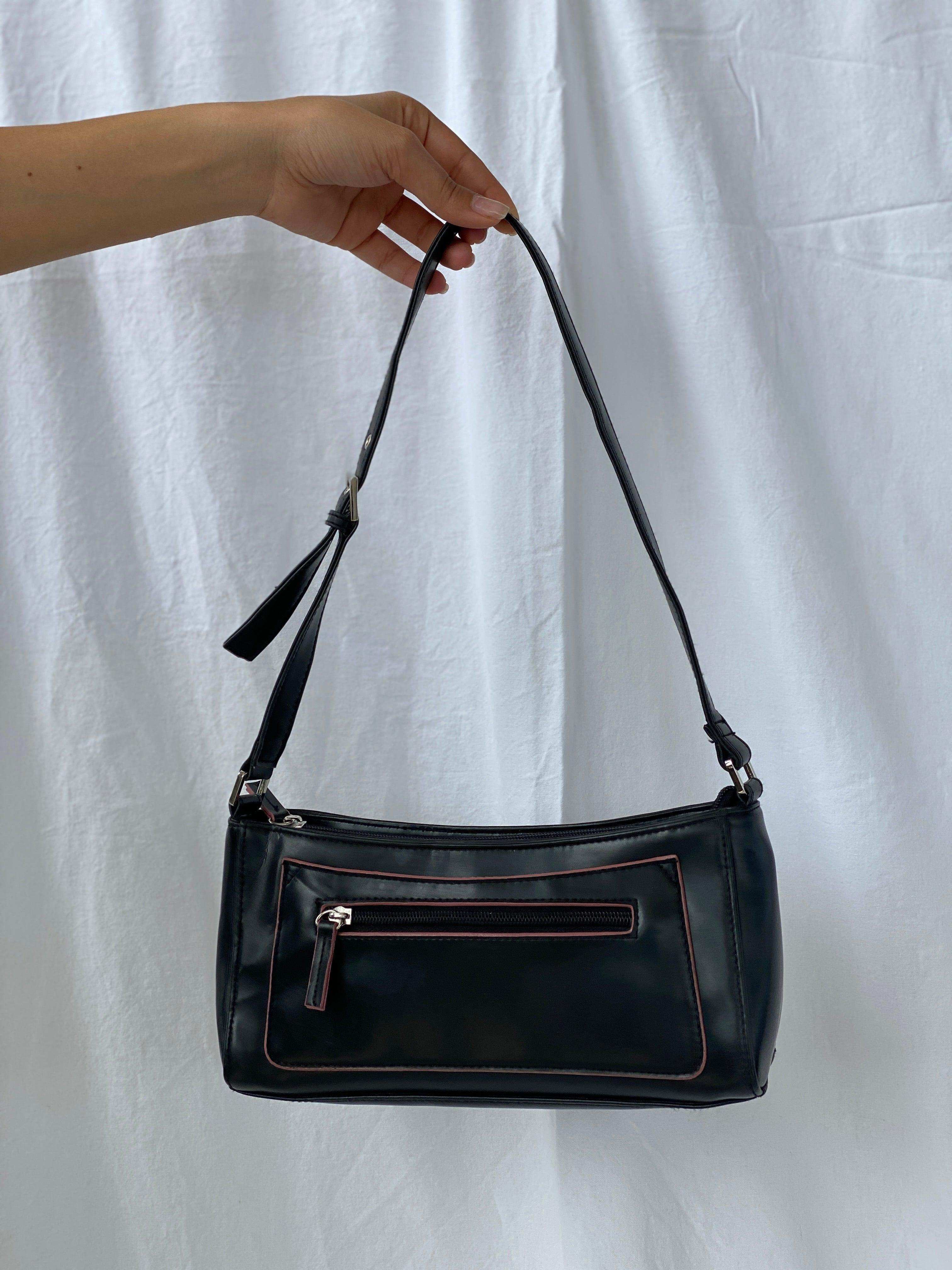 Y2K Black Shoulder Bag - Balagan Vintage Shoulder Bag 00s,bag,handbag