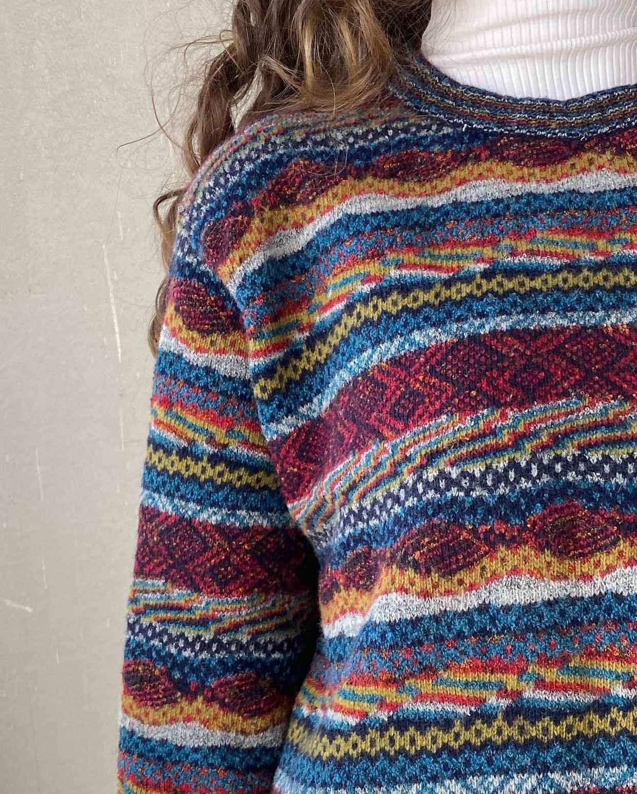 Vintage 80s/90s Norm Thompson patterned knitted sweater - Balagan Vintage