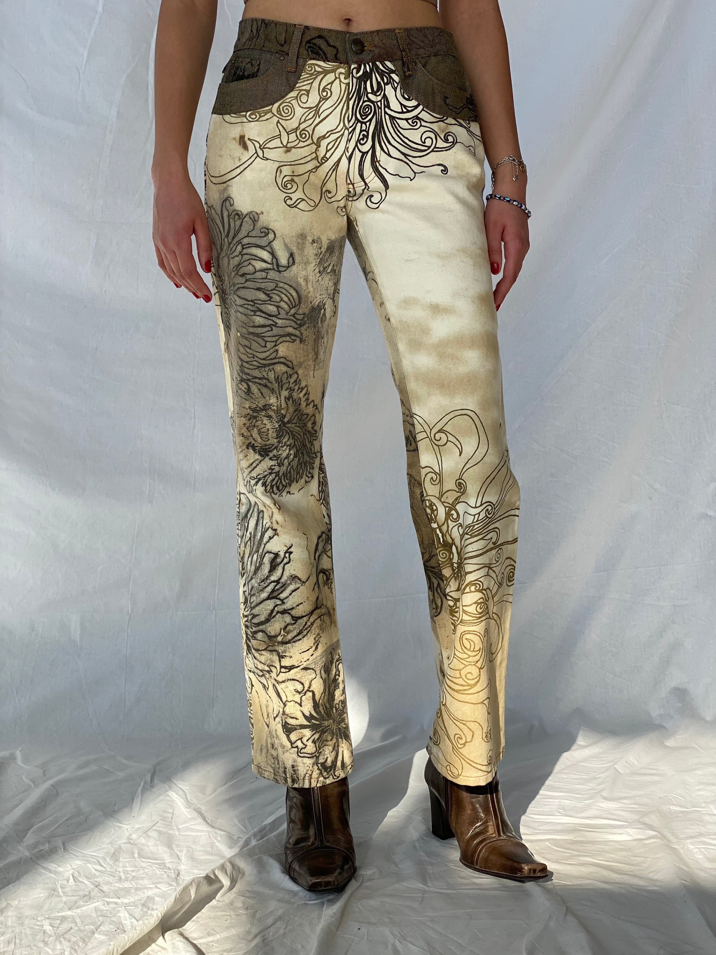 Insane Vintage Just Cavalli by Roberto Cavalli Jeans - Balagan Vintage Jeans colored denim, jeans, printed jeans, rare find, rare vintage, roberto cavalli