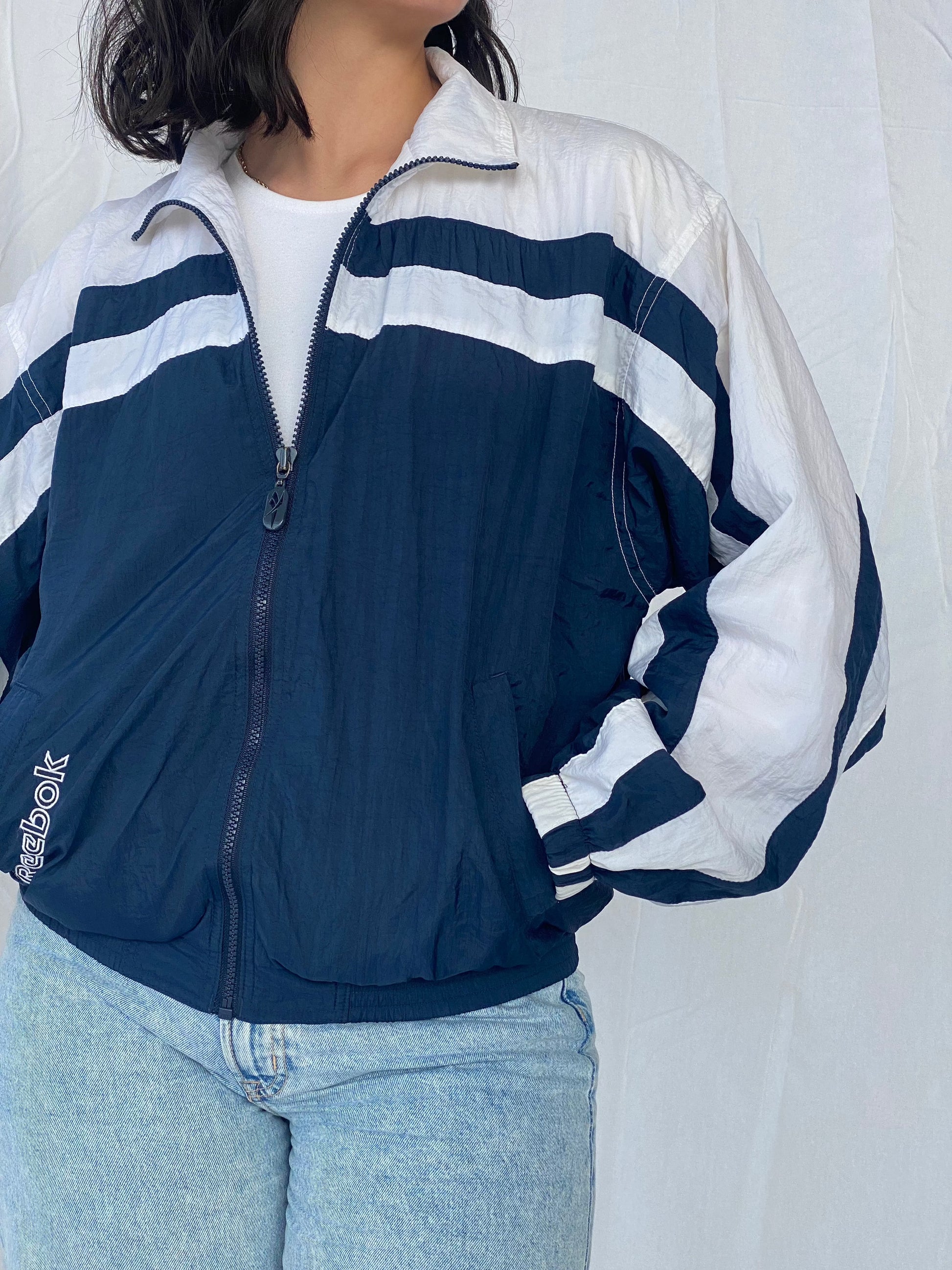 REEBOK Windbreaker Jacket - Balagan Vintage Windbreaker Jacket 90s, Coats&Jackets, nylon, outerwear, Reebok, vintage, windbreaker, windbreaker jacket, Women's Windbreaker Jackets