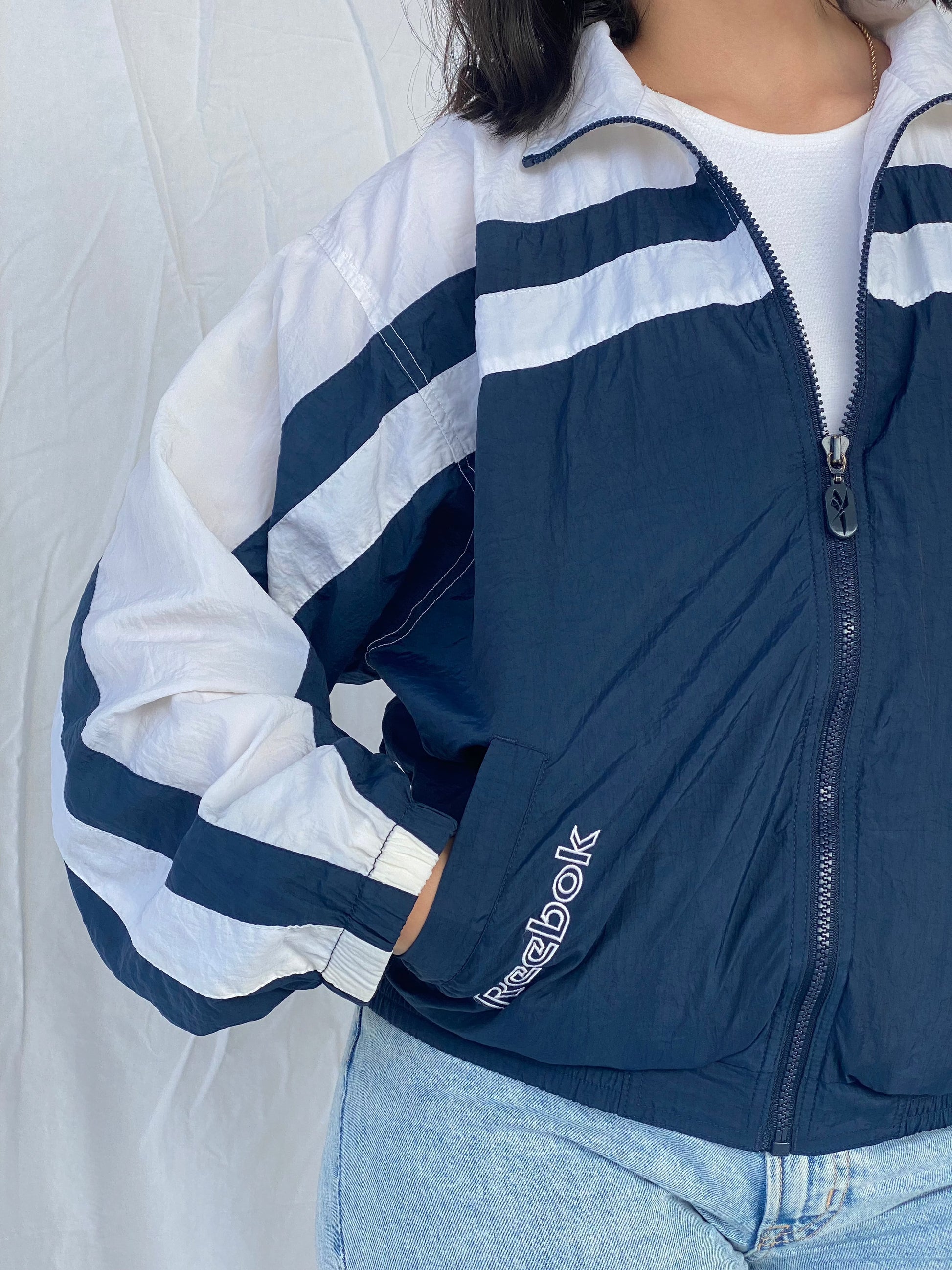 REEBOK Windbreaker Jacket - Balagan Vintage Windbreaker Jacket 90s, Coats&Jackets, nylon, outerwear, Reebok, vintage, windbreaker, windbreaker jacket, Women's Windbreaker Jackets