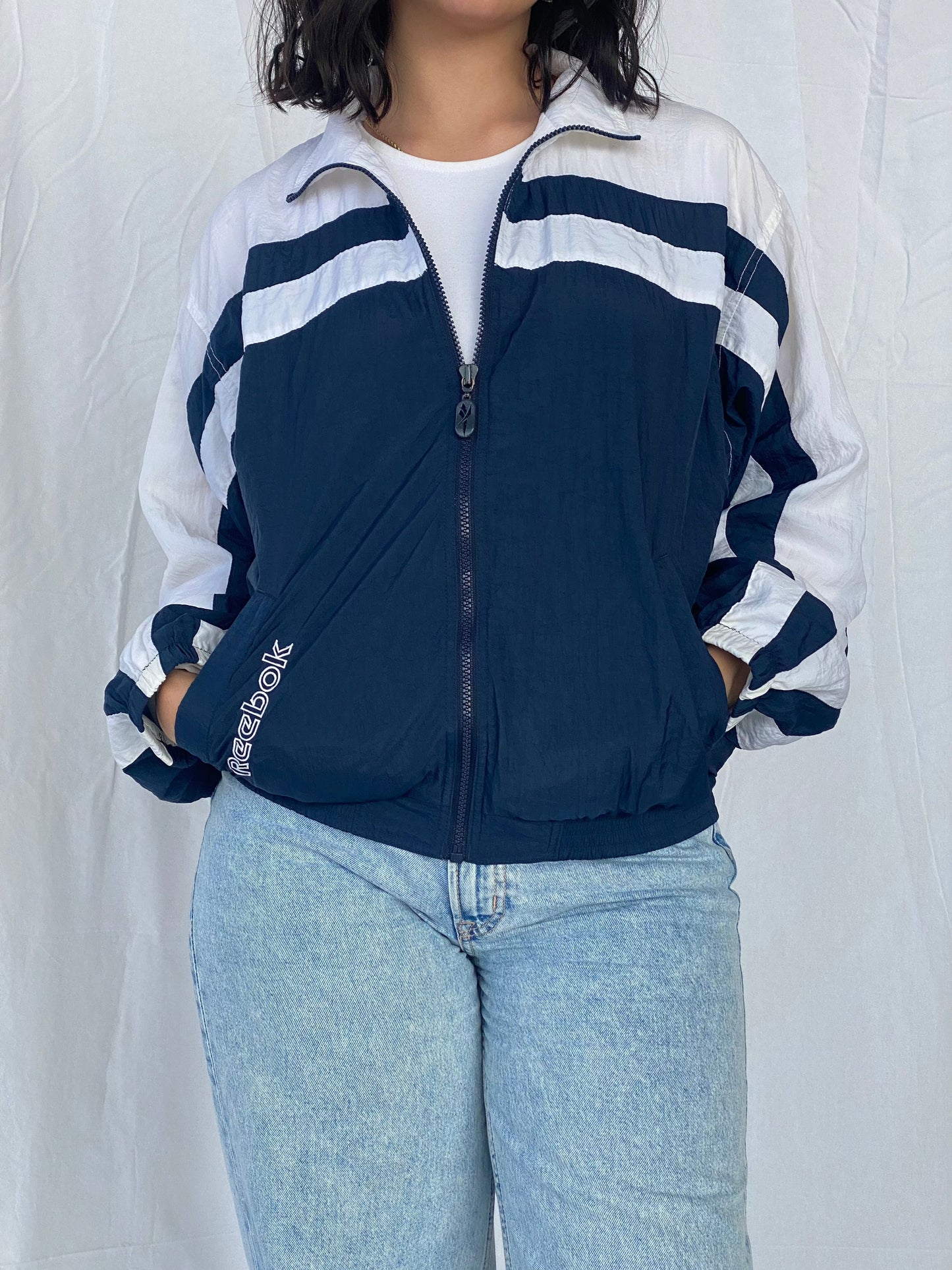 REEBOK Windbreaker Jacket - Balagan Vintage Windbreaker Jacket 90s, Coats&Jackets, nylon, outerwear, Reebok, vintage, windbreaker, windbreaker jacket, Women's Windbreaker Jackets