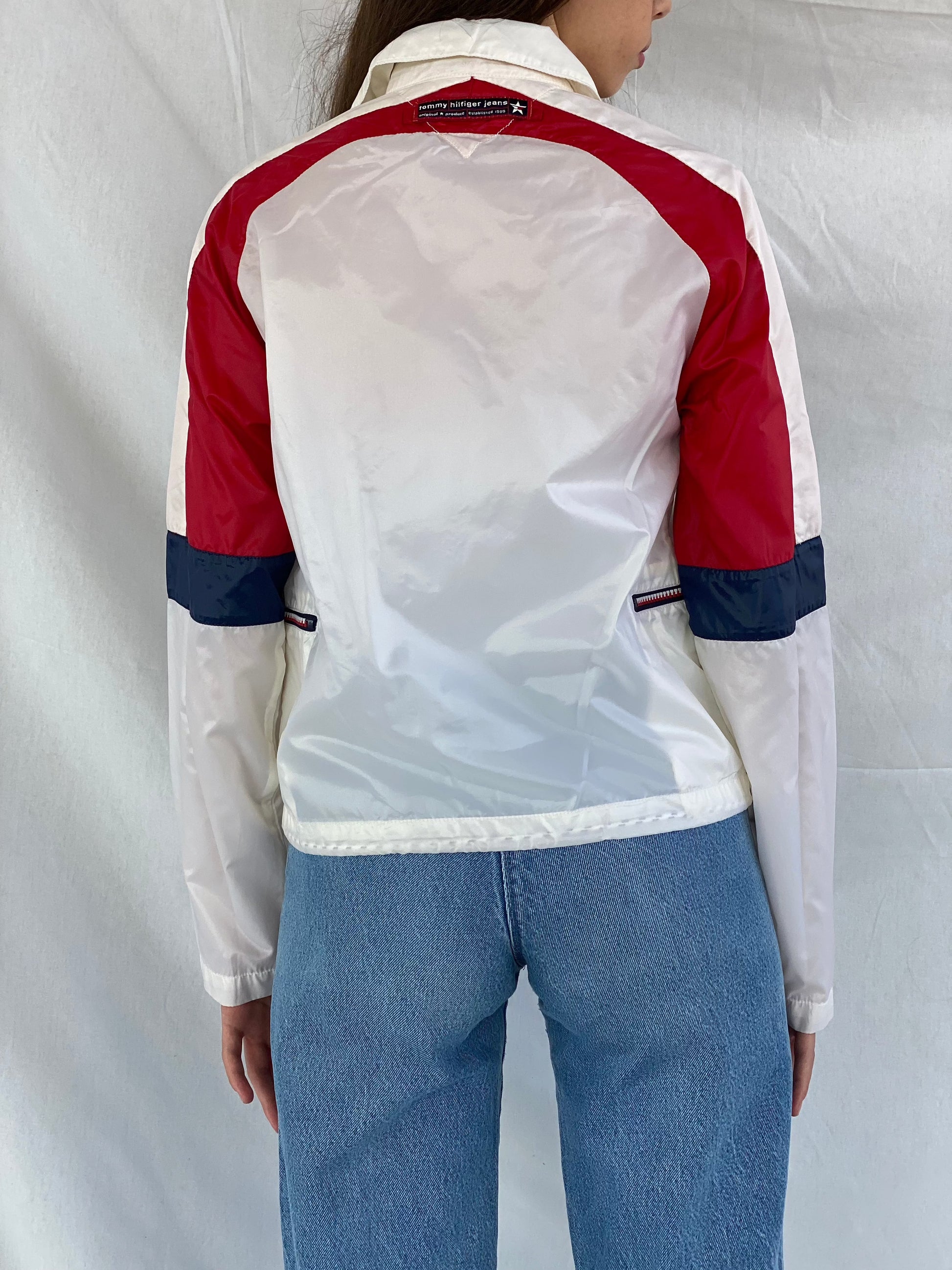 Tommy Jeans Windbreaker Jacket - Balagan Vintage Windbreaker Jacket 00s, Coats&Jackets, Deals, outerwear, Tommy hilfiger, Tommy jeans, vintage, vintage windbreaker, windbreaker, windbreaker jacket, women, Women's Windbreaker Jackets