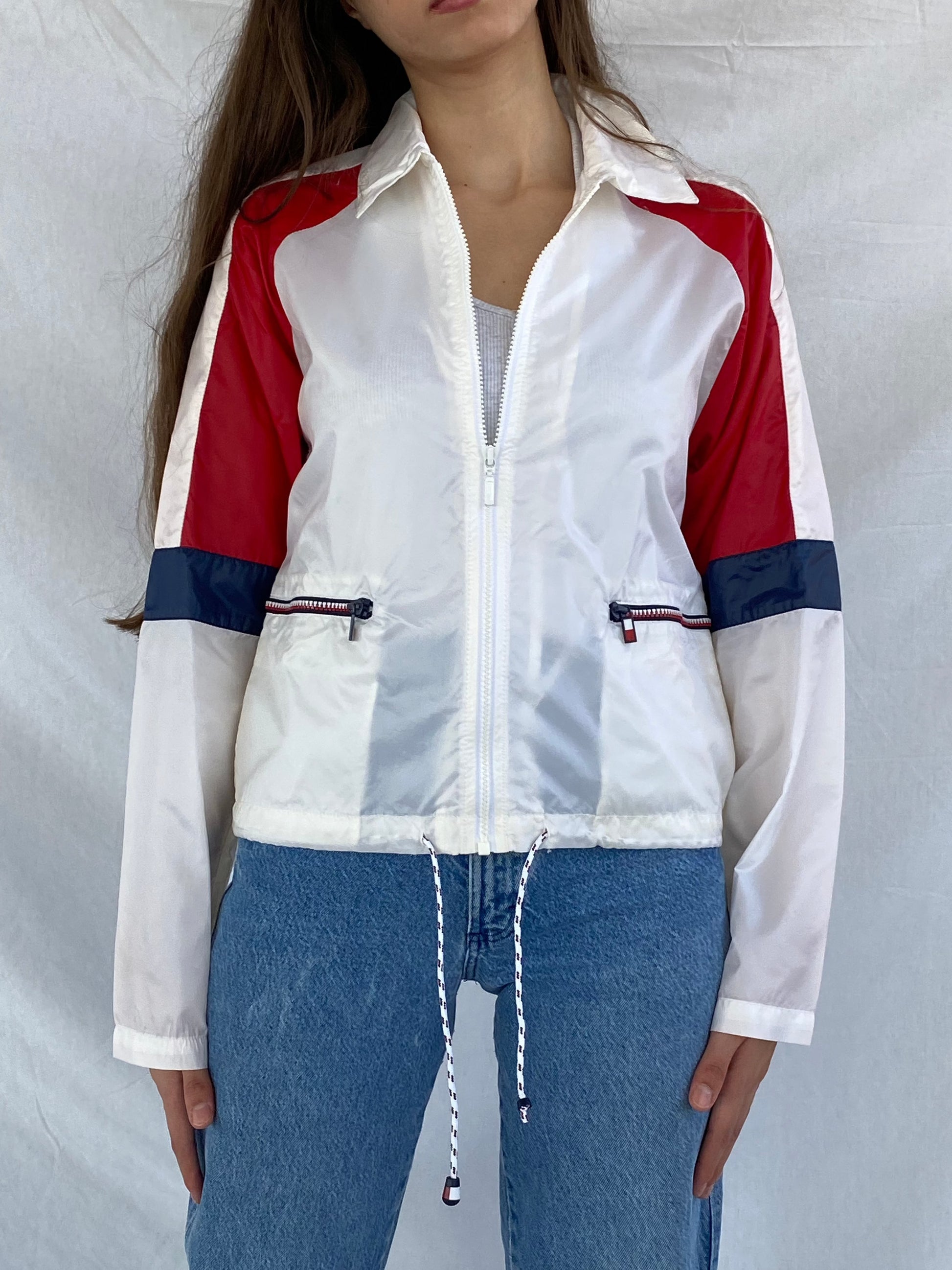 Tommy Jeans Windbreaker Jacket - Balagan Vintage Windbreaker Jacket 00s, Coats&Jackets, Deals, outerwear, Tommy hilfiger, Tommy jeans, vintage, vintage windbreaker, windbreaker, windbreaker jacket, women, Women's Windbreaker Jackets
