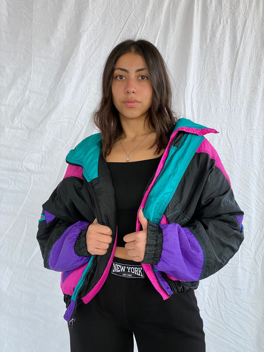 Vintage 80s/90s EAST WEST Heavy Windbreaker Jacket - Balagan Vintage Windbreaker Jacket 80s, 90s, multicolored, vintage, windbreaker, windbreaker jacket, women vintage