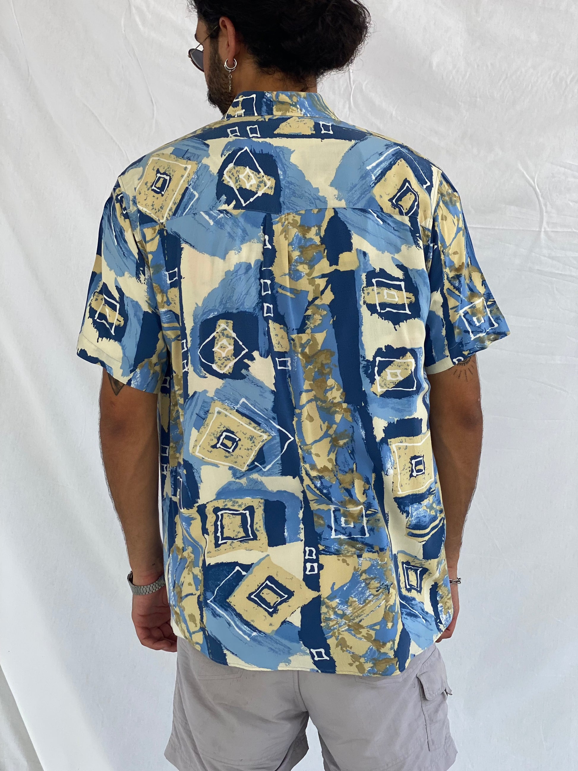 Vintage 90s Club D’amingo Casual Shirt - Balagan Vintage Half Sleeve Shirt 00s, 90s, crazy print, Deals, festival wear, graphic, graphic top, half sleeve shirt, men, mens shirt, outerwear, oversized, printed shirt, shirt, shirts, summer, techno, techno wear, Top, unisex, unisex shirts, vintage, vintage prints, women, women shirt, Y2K