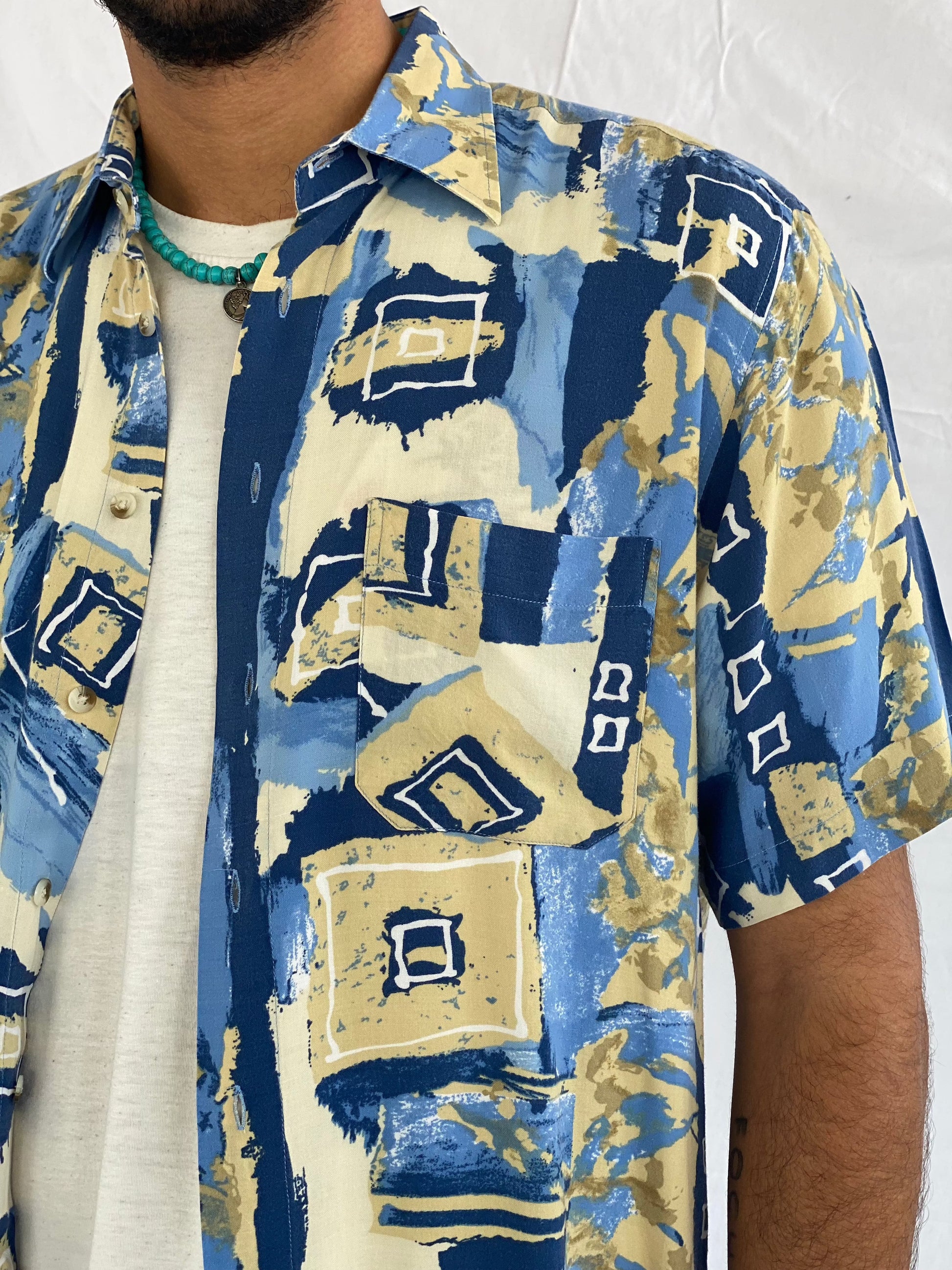 Vintage 90s Club D’amingo Casual Shirt - Balagan Vintage Half Sleeve Shirt 00s, 90s, crazy print, Deals, festival wear, graphic, graphic top, half sleeve shirt, men, mens shirt, outerwear, oversized, printed shirt, shirt, shirts, summer, techno, techno wear, Top, unisex, unisex shirts, vintage, vintage prints, women, women shirt, Y2K