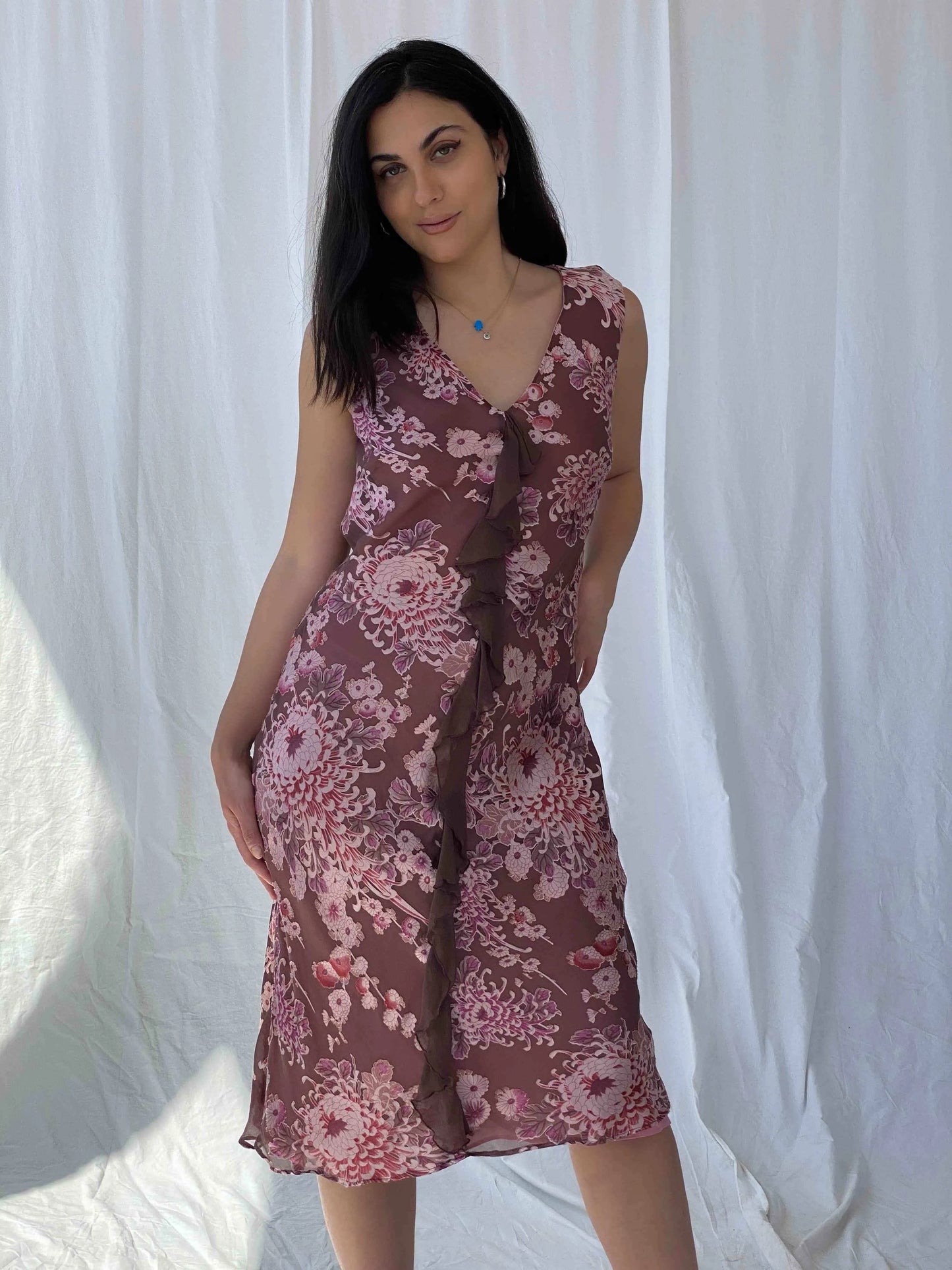 Vintage 90s Monsoon Dress - Balagan Vintage Midi Dress 90s dress, Batoul, Deals, floral, floral dress, midi dress