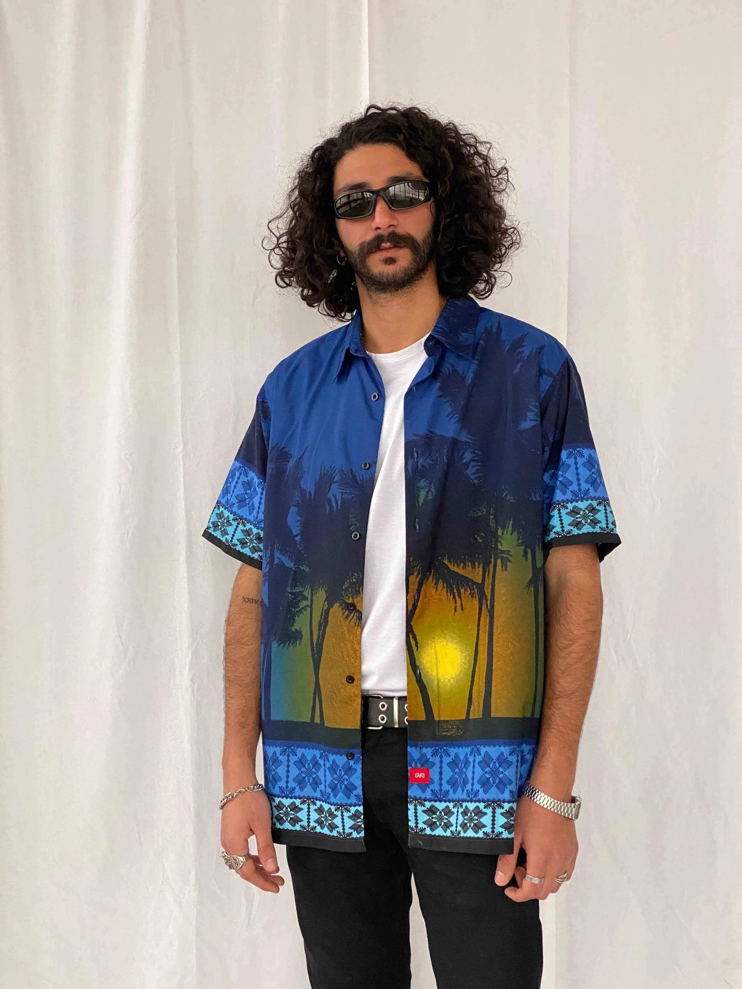 Vintage 90s Mossimo Printed Shirt - Balagan Vintage Half Sleeve Shirt 90s, half sleeve shirt, men