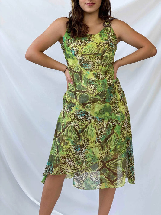 Vintage Affinités Armand Thiery Dress - Balagan Vintage Midi Dress 00s, 00s dress, 90s, 90s dress, Rahmeh, streetwear, summer, summer prints, vintage, vintage dress, women