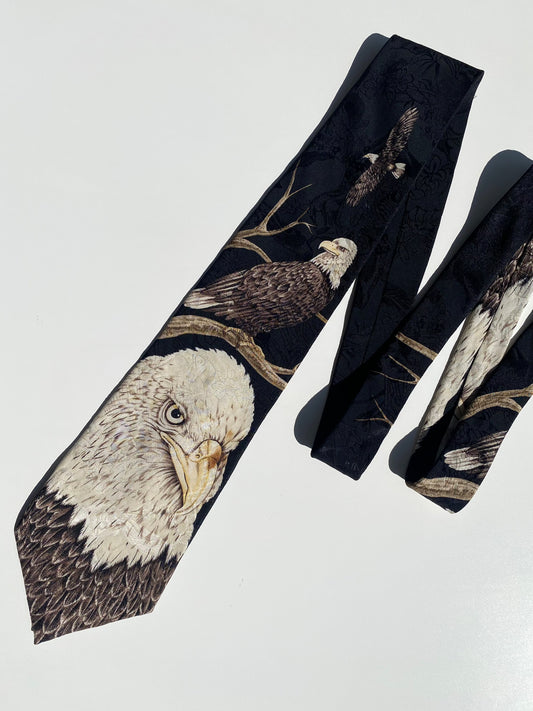 Vintage American Pride by Marc Dennis Endangered Species Collection Tie - Balagan Vintage Ties 00s, 90s, graphic ties, printed ties, tie, vintage ties