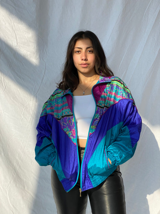 Vintage BOLD SPIRIT Windbreaker Jacket - Balagan Vintage Windbreaker Jacket 80s, 90s, nylon, outerwear, oversized, streetwear, vintage, vintage windbreaker, windbreaker