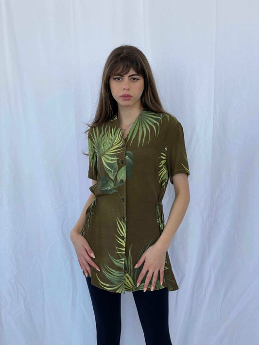 Vintage Christine Laure Shirt - Balagan Vintage Half Sleeve Shirt 90s, Deals, half sleeve shirt, Mira, printed shirt