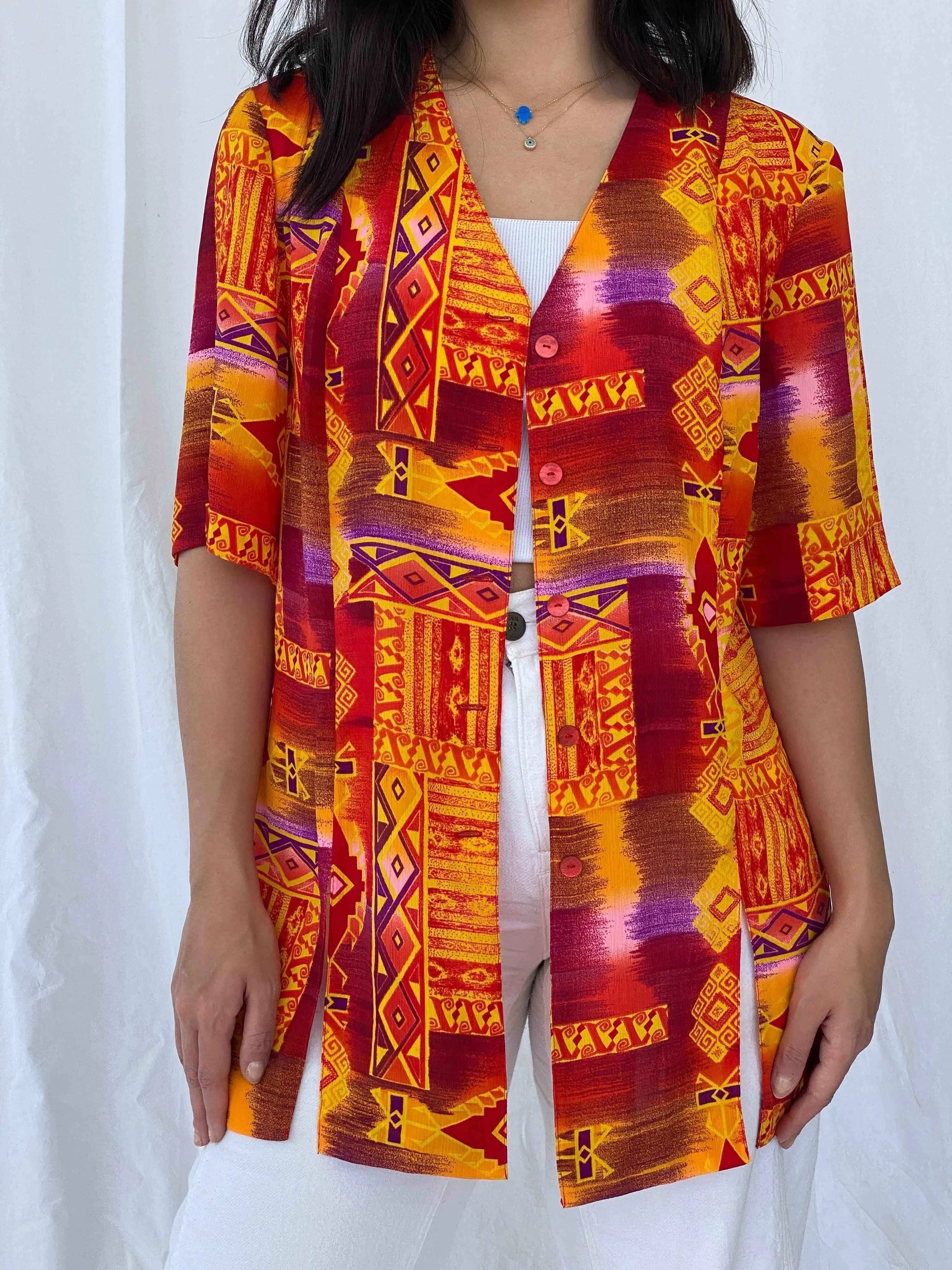 Vintage Cuitard Printed Shirt - Balagan Vintage Half Sleeve Shirt 90s, Batoul, Deals, half sleeve shirt, printed shirt