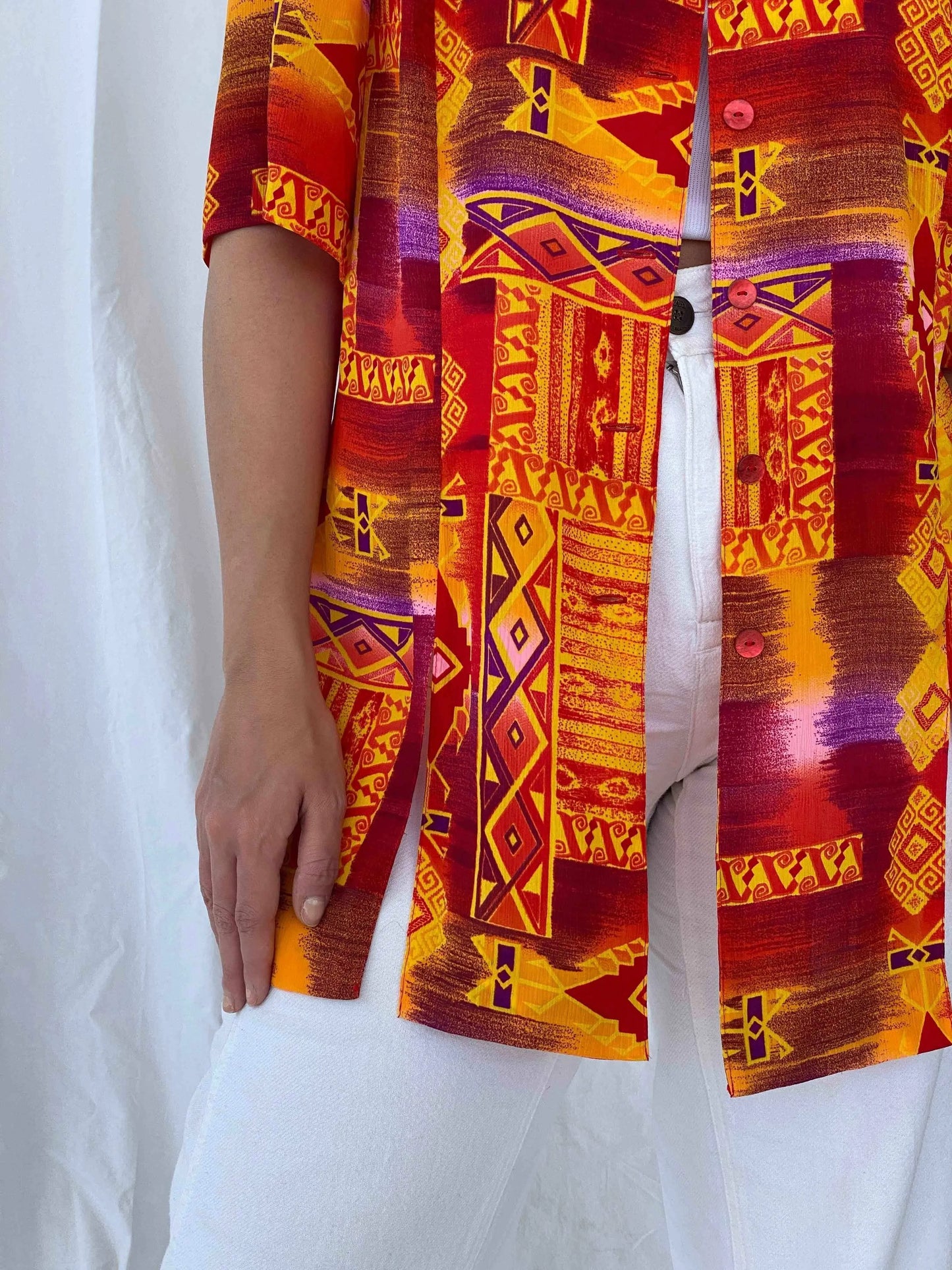 Vintage Cuitard Printed Shirt - Balagan Vintage Half Sleeve Shirt 90s, Batoul, Deals, half sleeve shirt, printed shirt