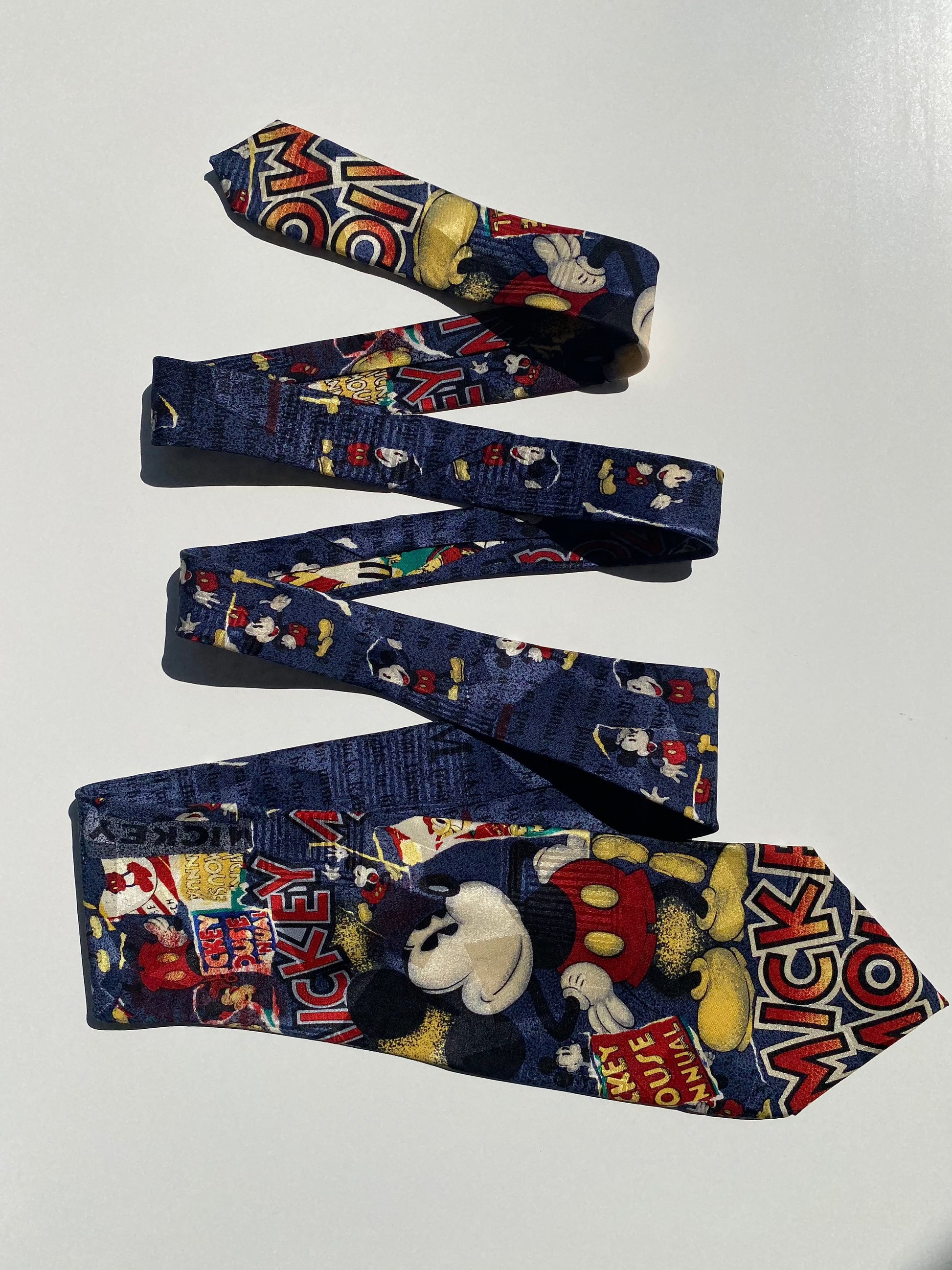 Vintage Disney Silk Micky Mouse Tie - Balagan Vintage Ties crazy print, graphic, graphic ties, printed ties, tie, vintage, vintage ties