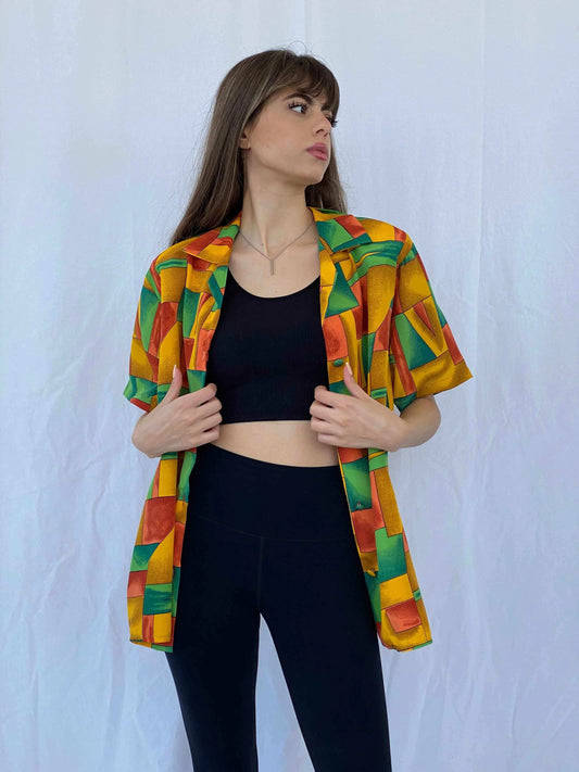 Vintage Fashions by Anita Shirt - Balagan Vintage Half Sleeve Shirt Deals, Mira, multicolored, shirt