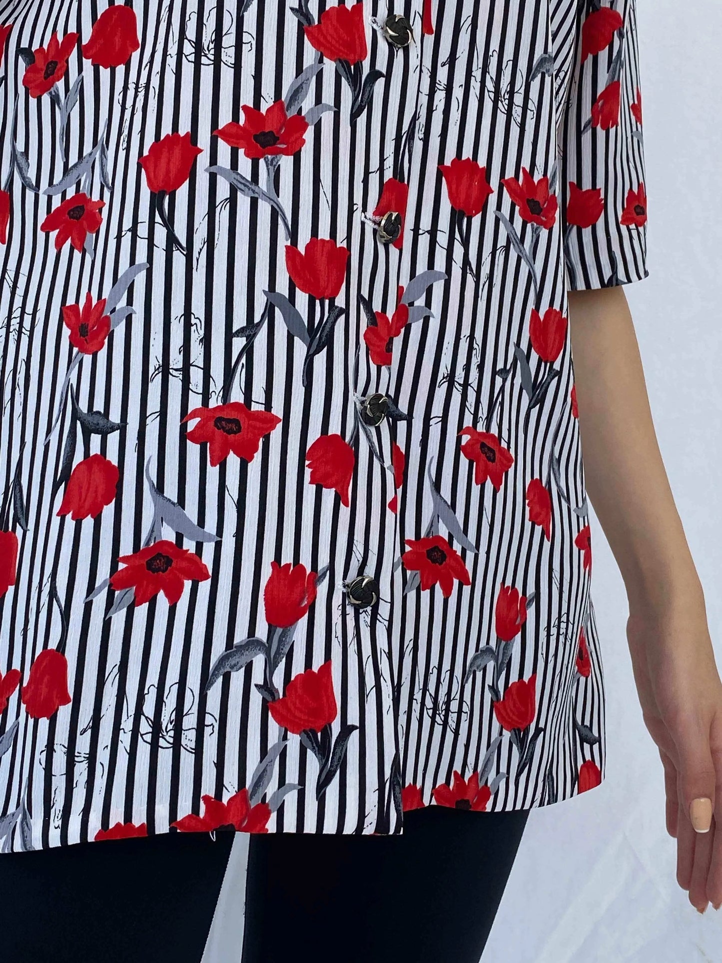 Vintage Handmade Floral Shirt - Balagan Vintage Half Sleeve Shirt Deals, floral, floral shirt, Mira