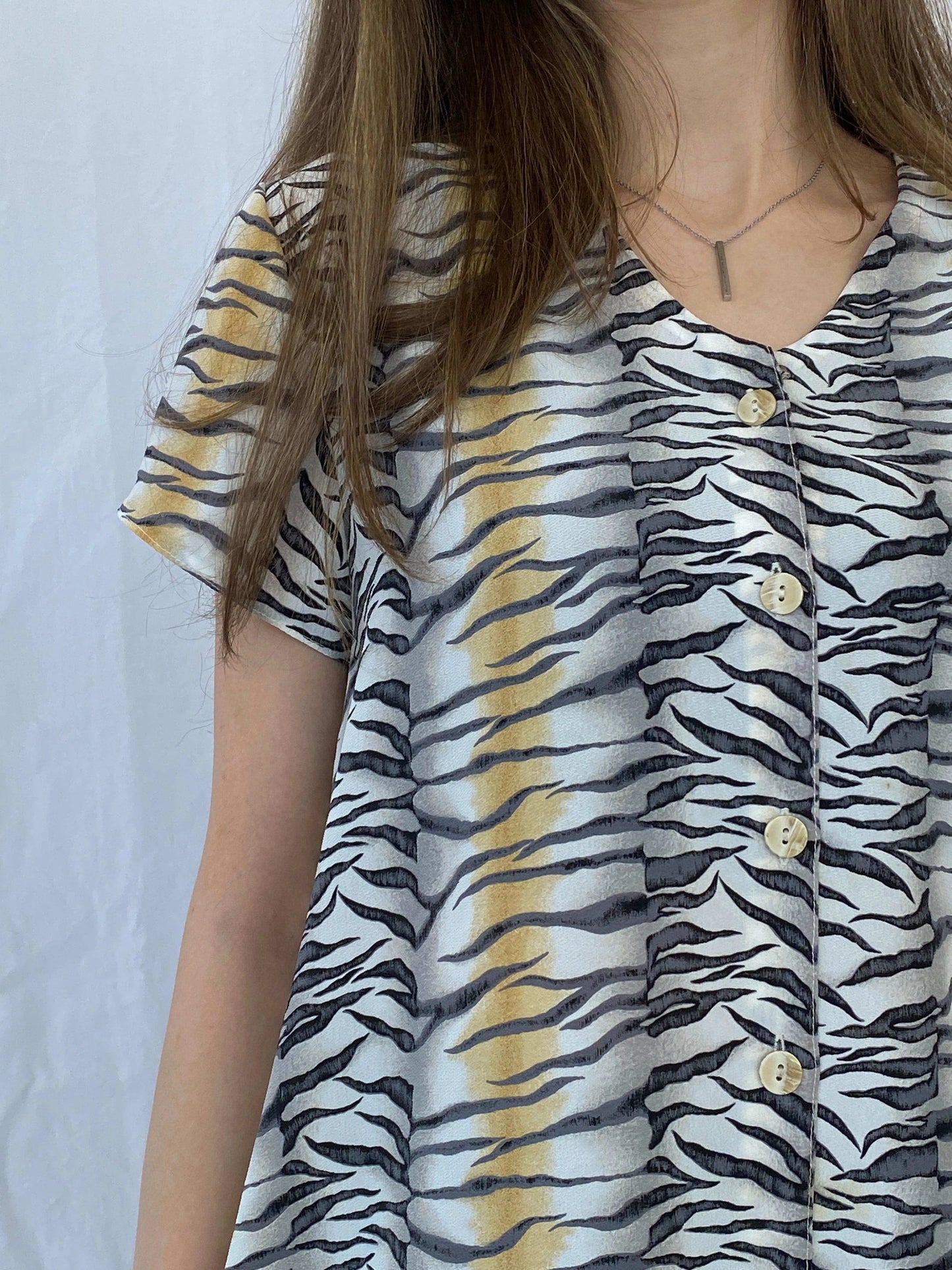 Vintage Handmade Printed Shirt - Balagan Vintage Half Sleeve Shirt 90s, Deals, half sleeve shirt, Mira, printed shirt