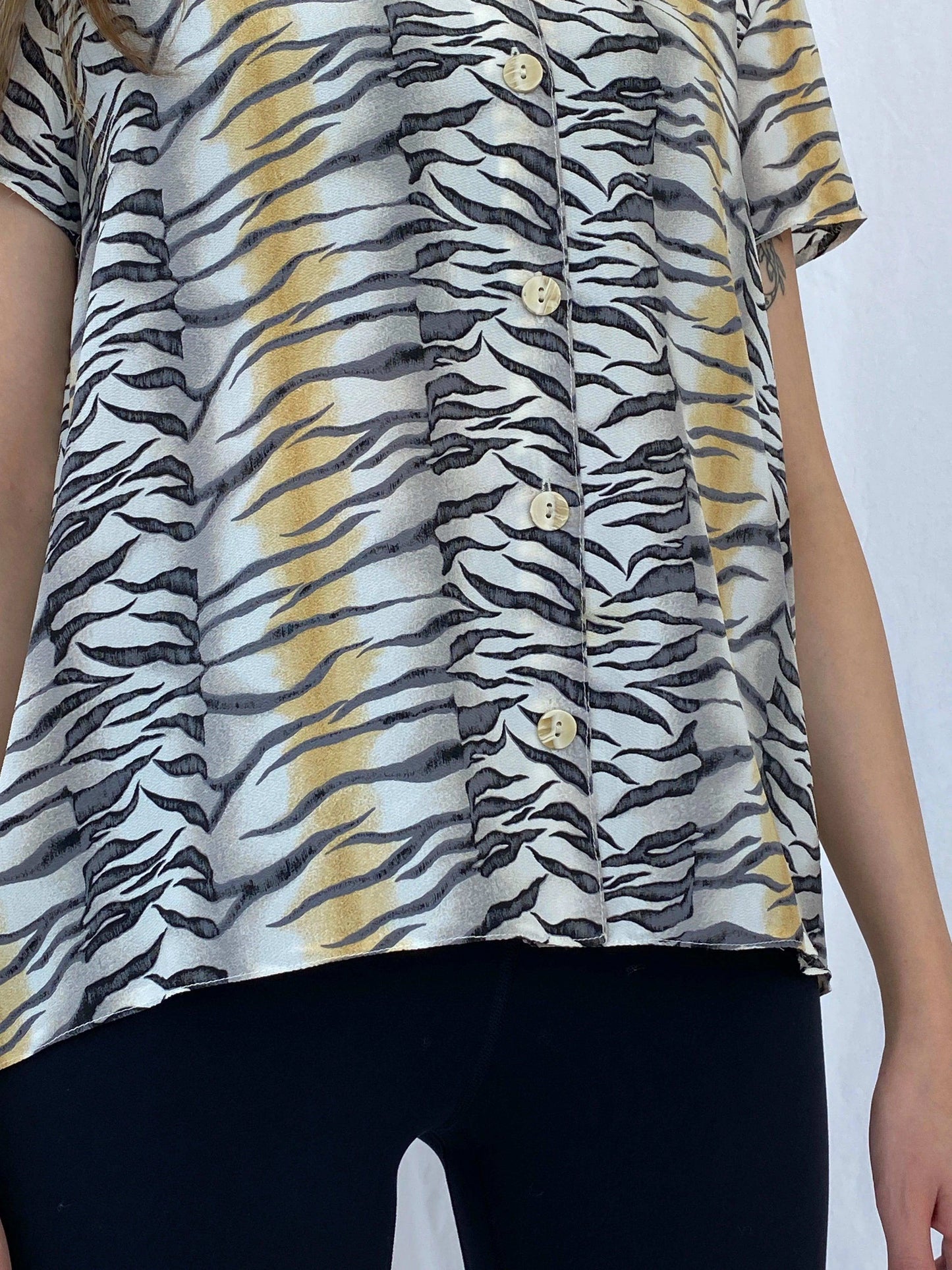 Vintage Handmade Printed Shirt - Balagan Vintage Half Sleeve Shirt 90s, Deals, half sleeve shirt, Mira, printed shirt
