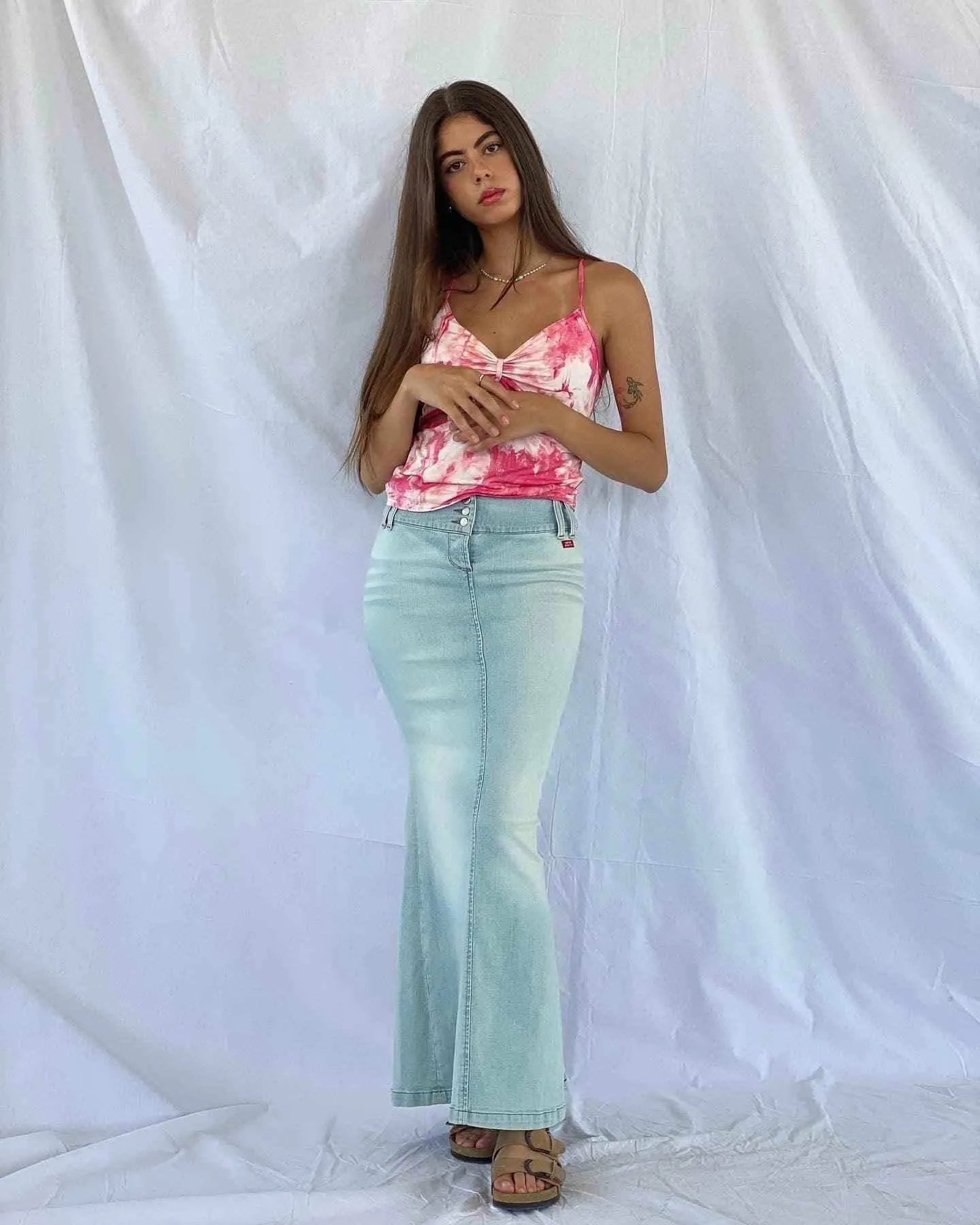 Vintage Miss Sixty Maxi Denim Skirt - Balagan Vintage Maxi Skirt denim skirt, maxi denim skirt, maxi skirt, skirt, streetwear