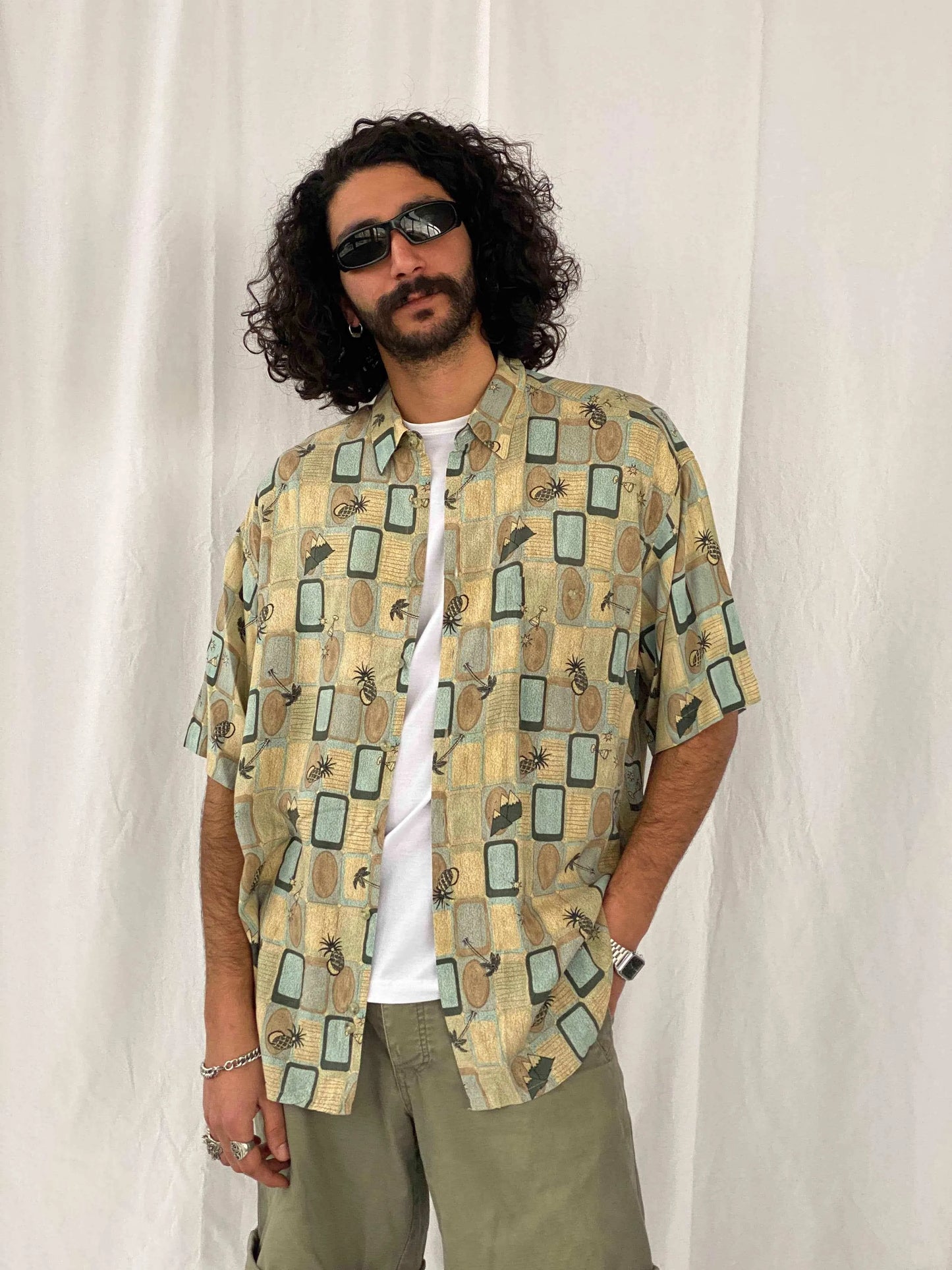 Vintage Pierre Cardin Shirt - Balagan Vintage Half Sleeve Shirt 90s, half sleeve shirt, men, Pierre Cardin, Pierre Cardin shirt