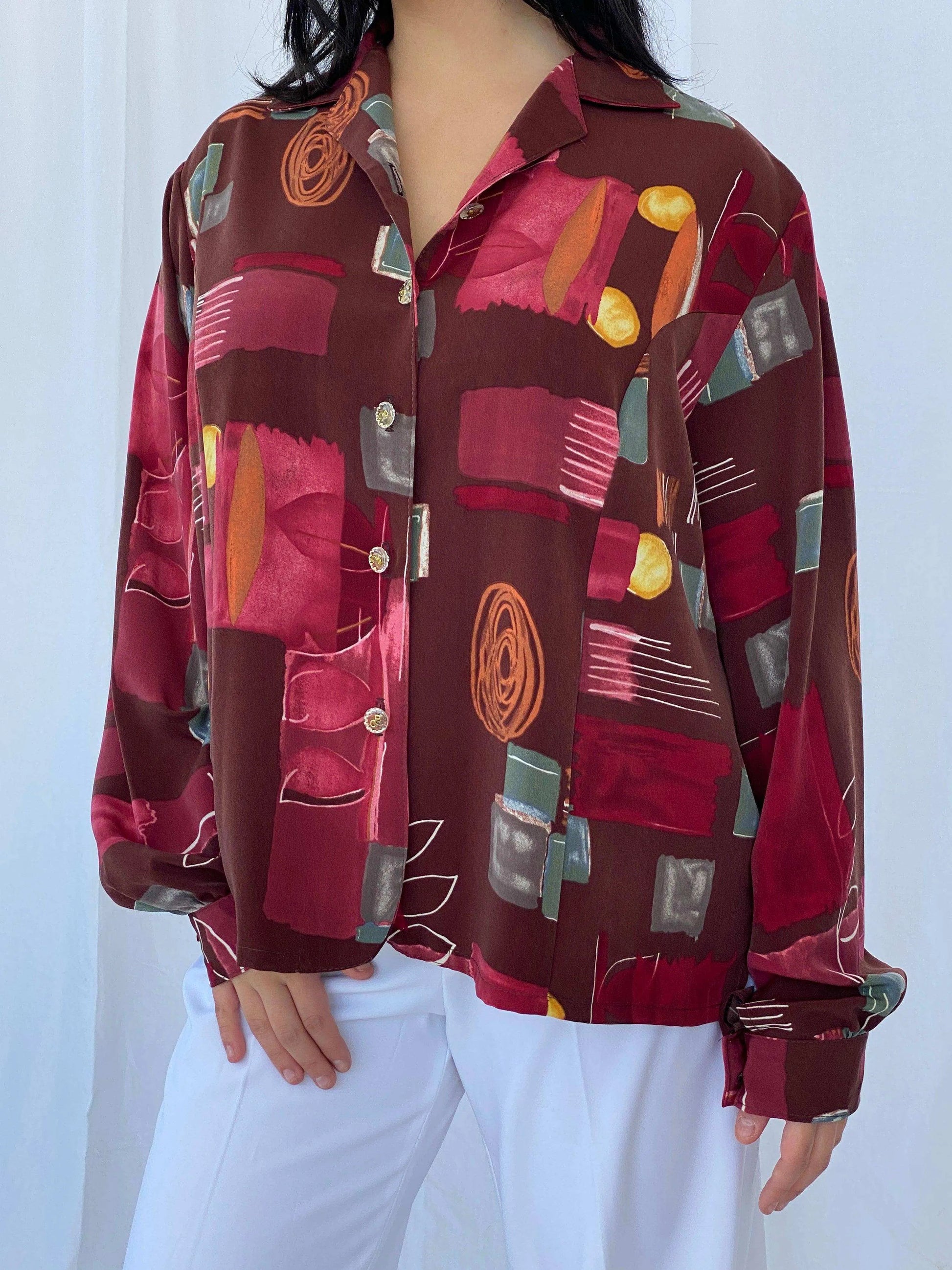 Vintage Printed Shirt - Balagan Vintage Full sleeve Shirt 90s, Deals, full sleeve shirt, printed shirt