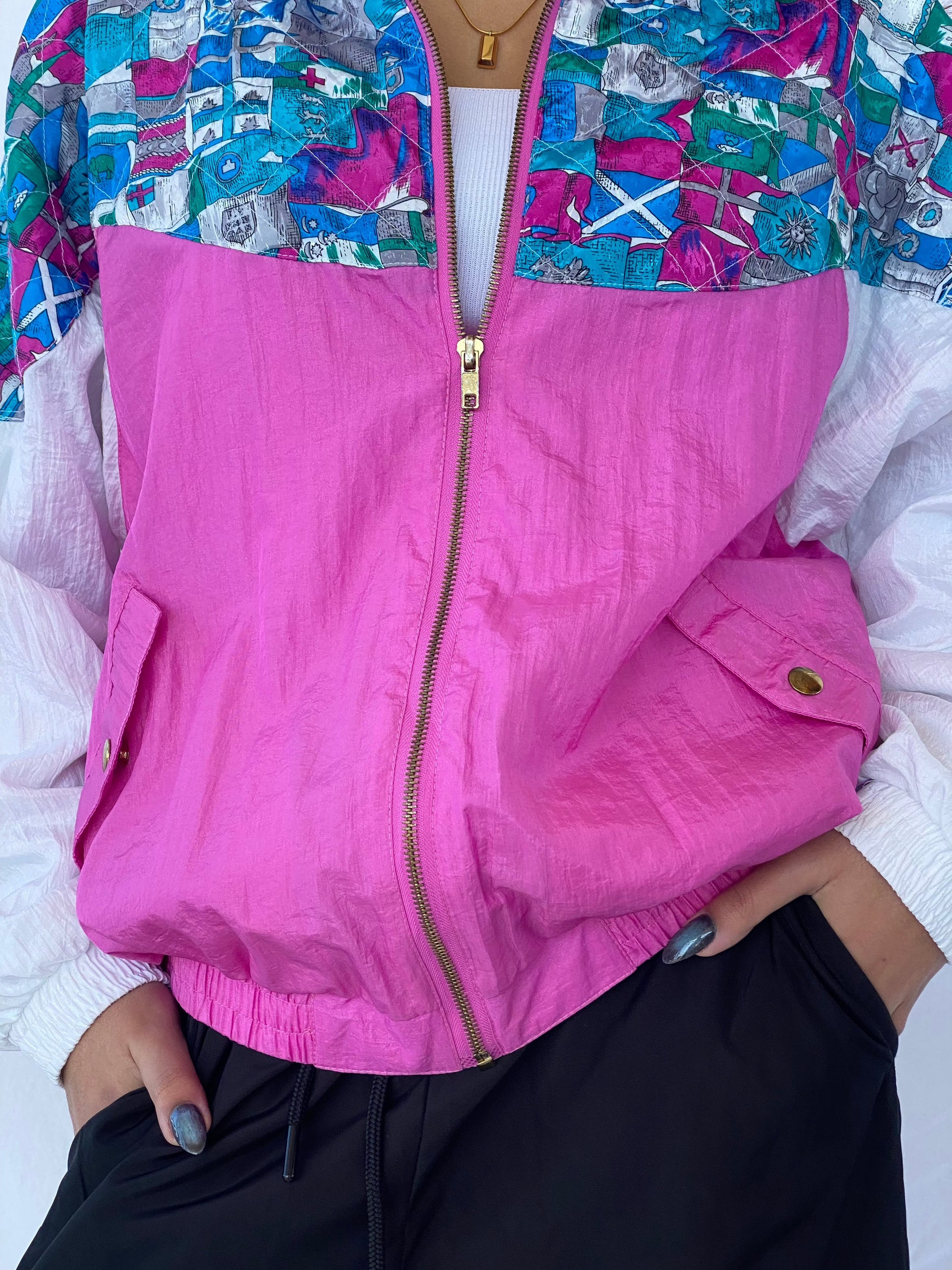 Vintage Solare Sporta Windbreaker Jacket - Balagan Vintage Windbreaker Jacket 90s, Coats&Jackets, jacket, nylon, outerwear, vintage, windbreaker, windbreaker jacket, Women's Windbreaker Jackets