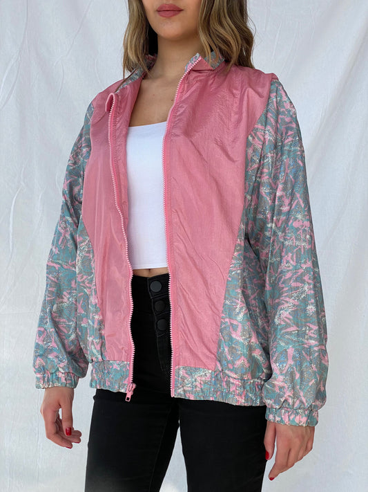 Vintage Sports Accent Windbreaker Jacket - Balagan Vintage Windbreaker Jacket 80s, 90s, nylon, outerwear, vintage, vintage windbreaker, windbreaker, winter