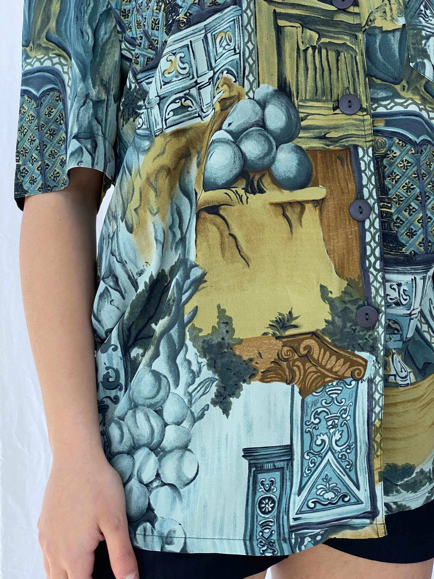 Vintage Taylor Square Shirt - Balagan Vintage Half Sleeve Shirt 90s, Deals, half sleeve shirt, printed shirt