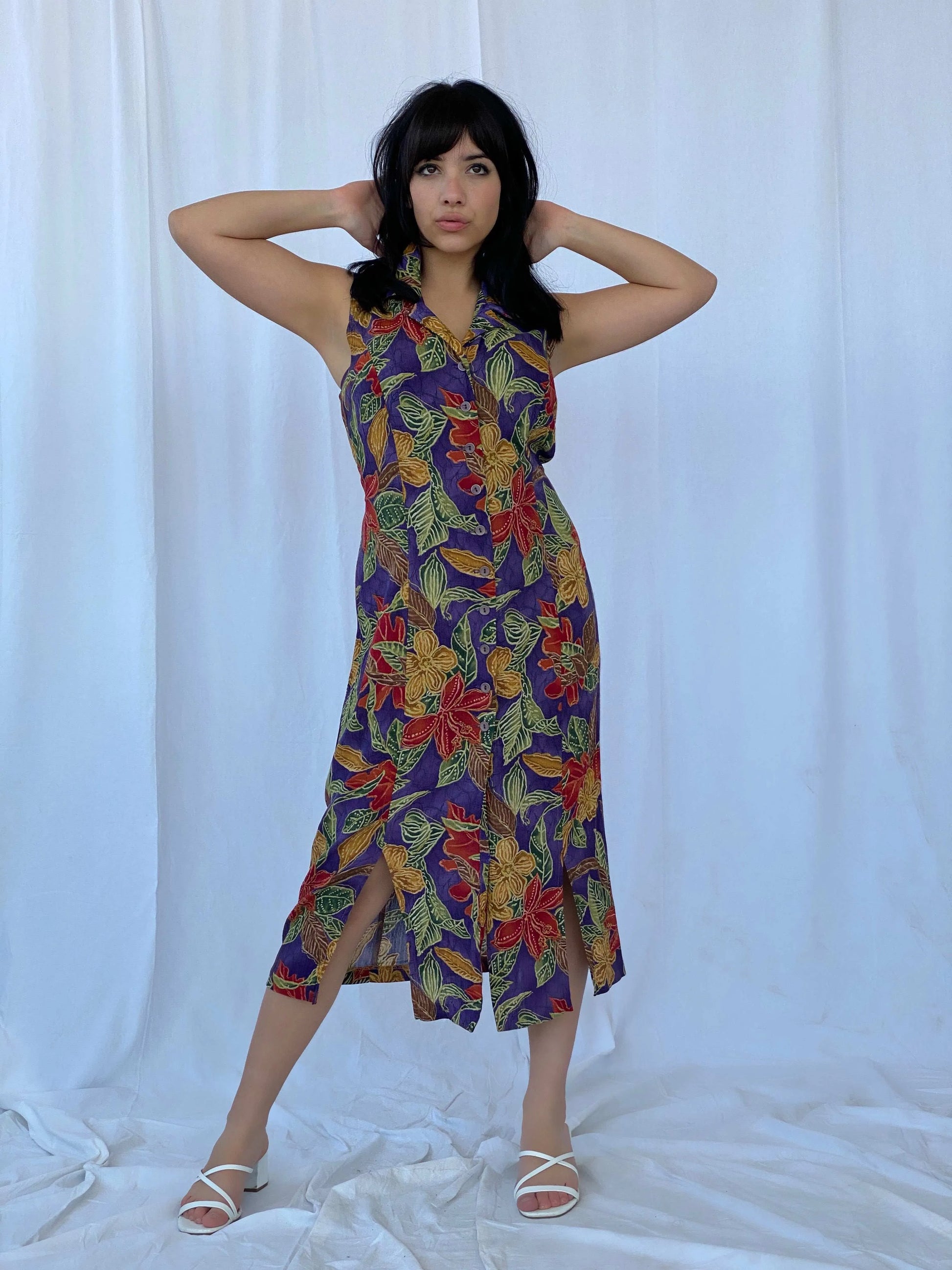 Vintage Vany Dress - Balagan Vintage Midi Dress 90s, floral, midi dress