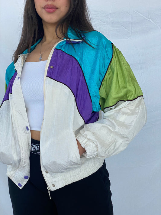 Vintage Wear 28 Seen Windbreaker Jacket - Balagan Vintage Windbreaker Jacket 90s, Coats&Jackets, jacket, nylon, outerwear, vintage, windbreaker, windbreaker jacket, Women's Windbreaker Jackets