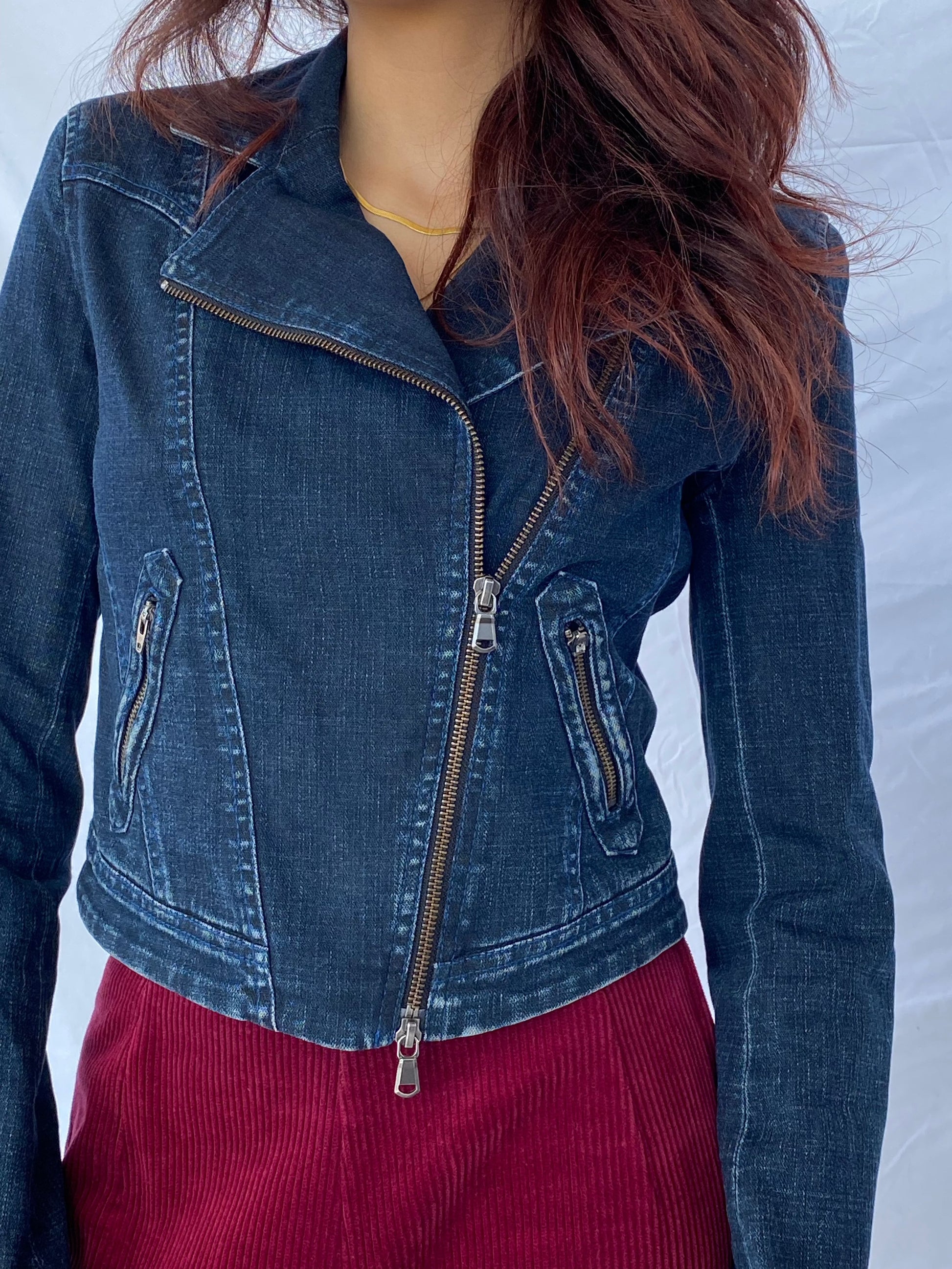 Vintage Y2K Amass Cropped Denim Jacket - Balagan Vintage Denim Jacket 00s, 90s, Coats&Jackets, Deals, denim, outerwear, vintage, Women's Denim Jackets