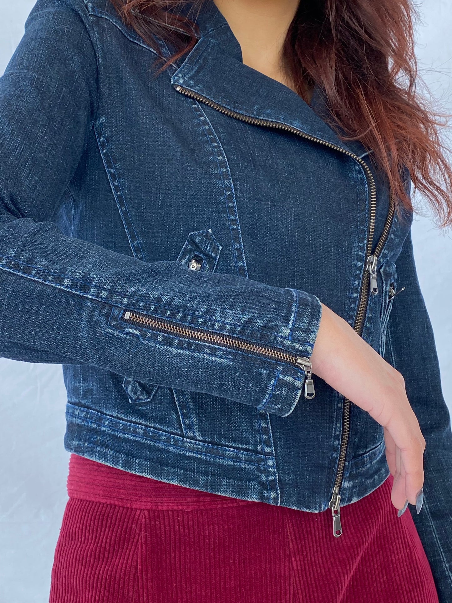 Vintage Y2K Amass Cropped Denim Jacket - Balagan Vintage Denim Jacket 00s, 90s, Coats&Jackets, Deals, denim, outerwear, vintage, Women's Denim Jackets